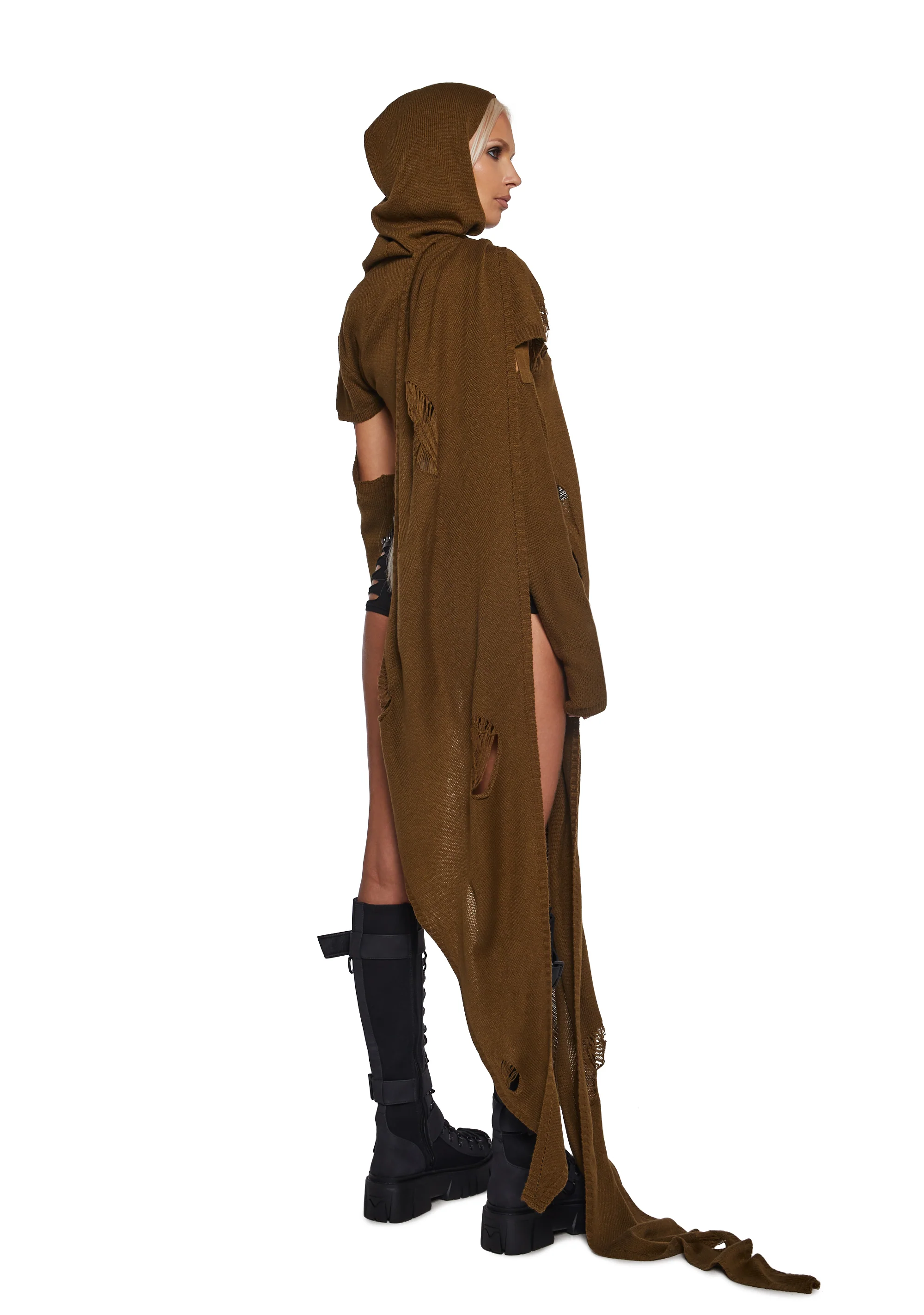 Compression Scarf Wrap Top - Green - Image 4