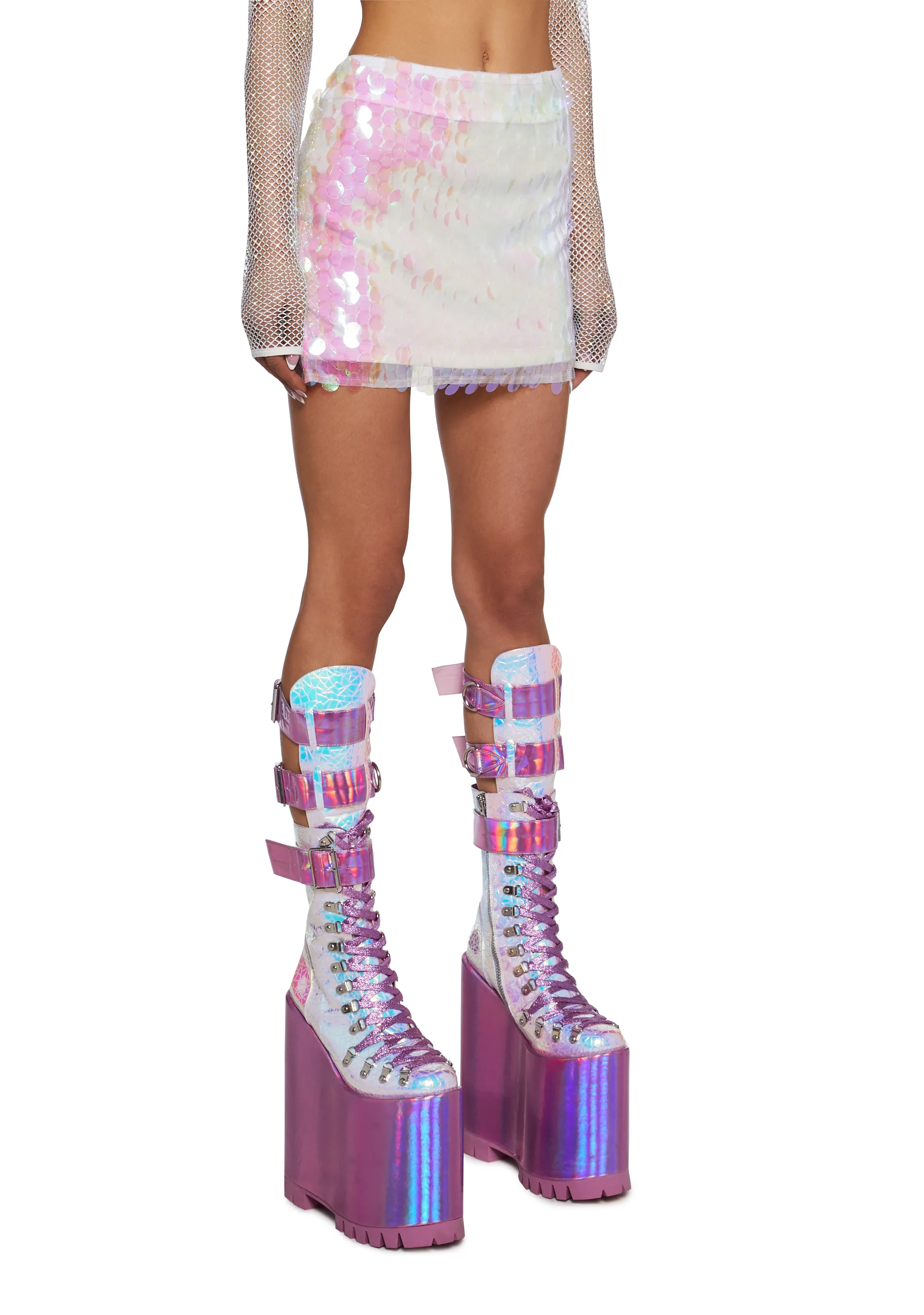 Sweet Bubble Blizzard Sequin Skirt - Image 3
