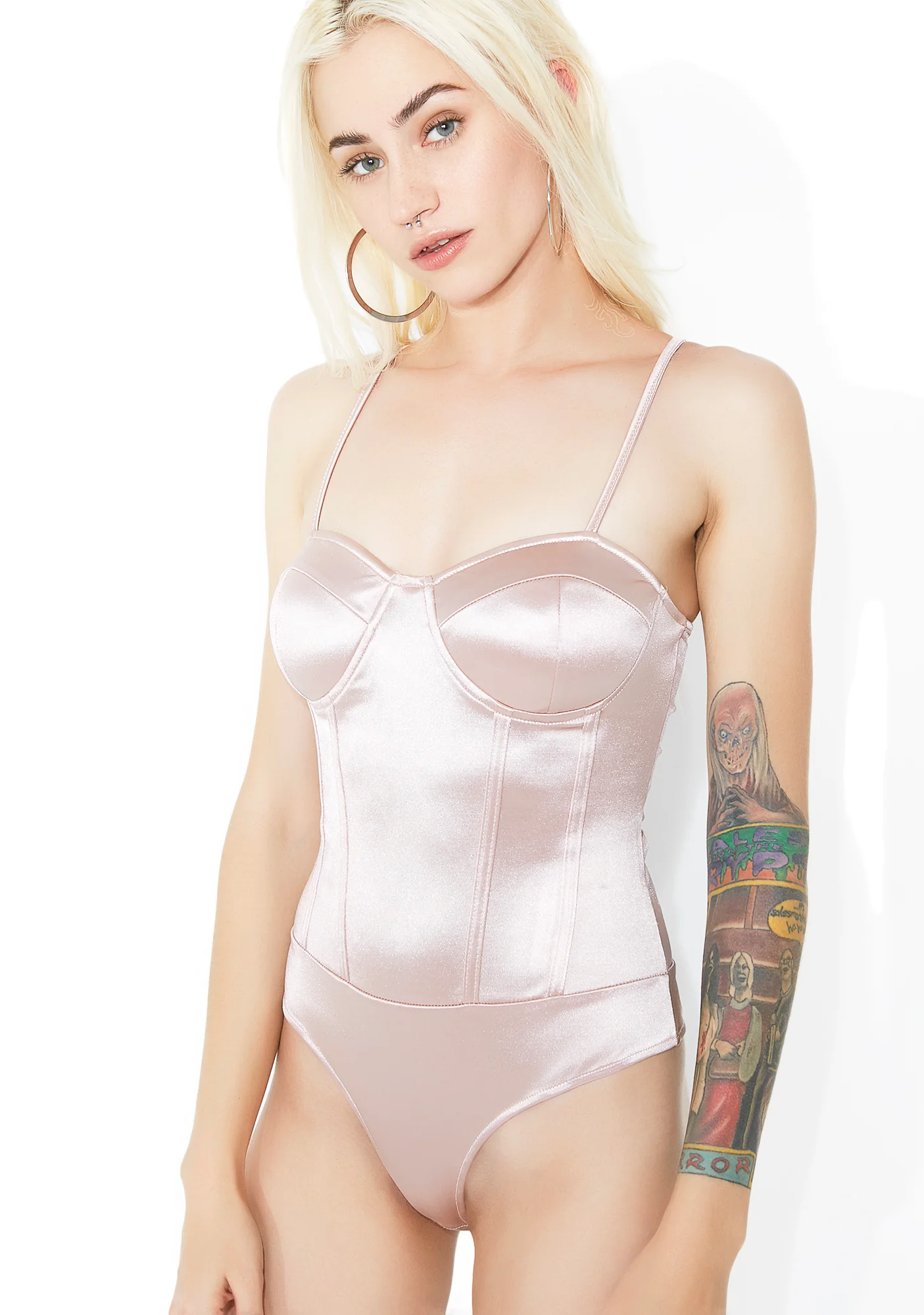Sweet Darla Satin Bodysuit - Image 3