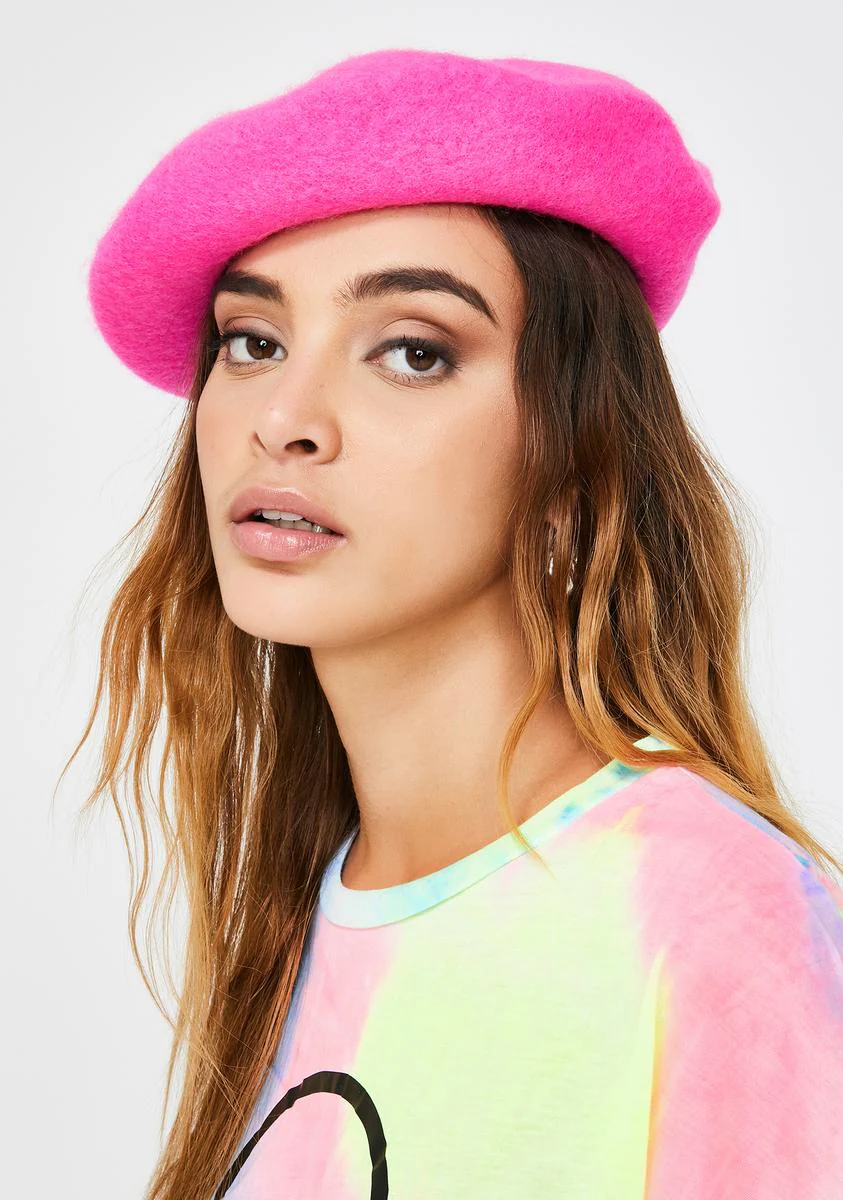 Sweet Fetch My Things Neon Beret - Image 2