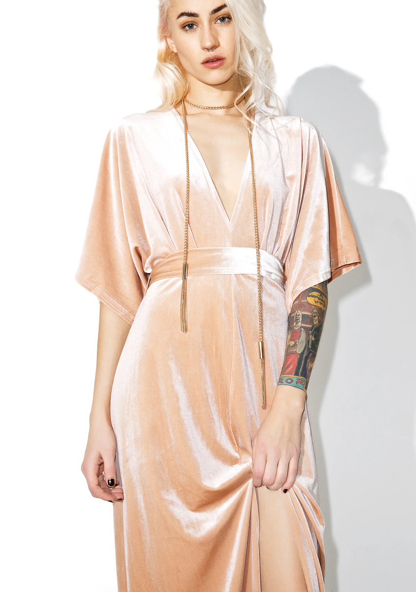 Sweet May Velvet Maxi Dress - Image 3