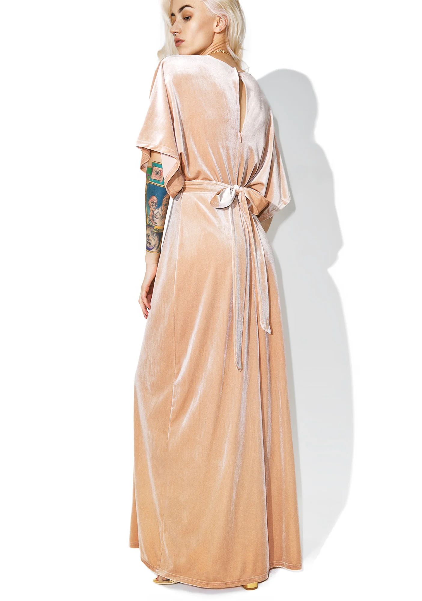 Sweet May Velvet Maxi Dress - Image 5