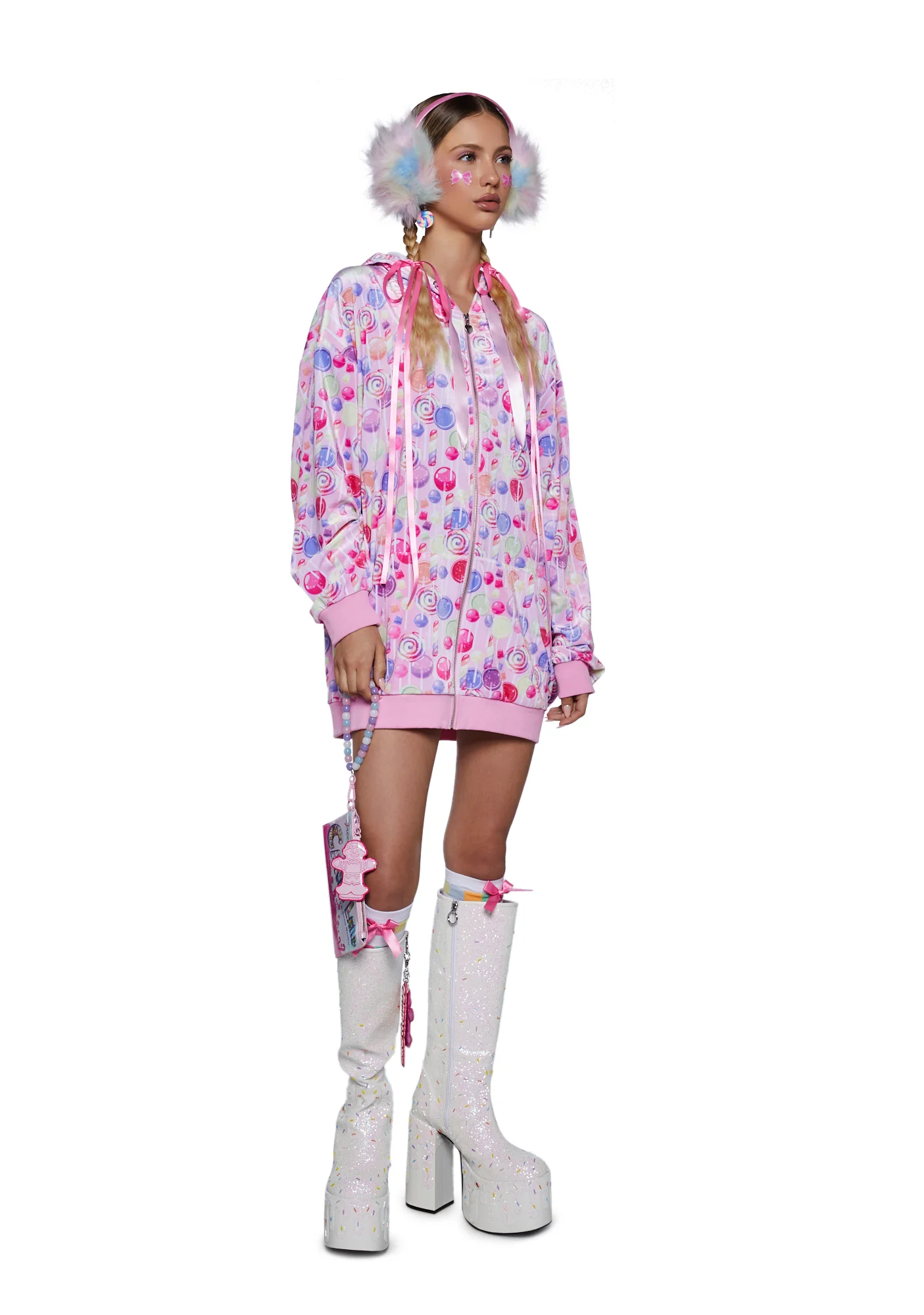 Sweet Pieces Velour Hoodie - Image 2