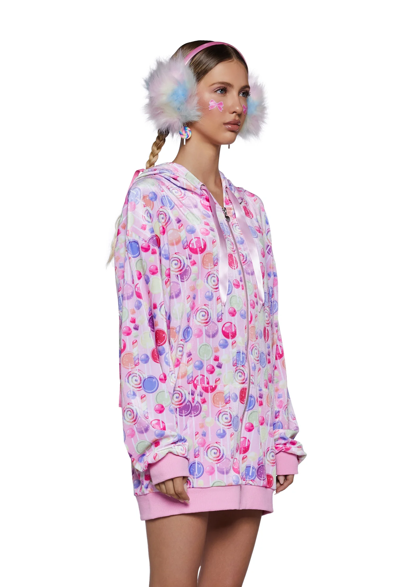 Sweet Pieces Velour Hoodie - Image 3