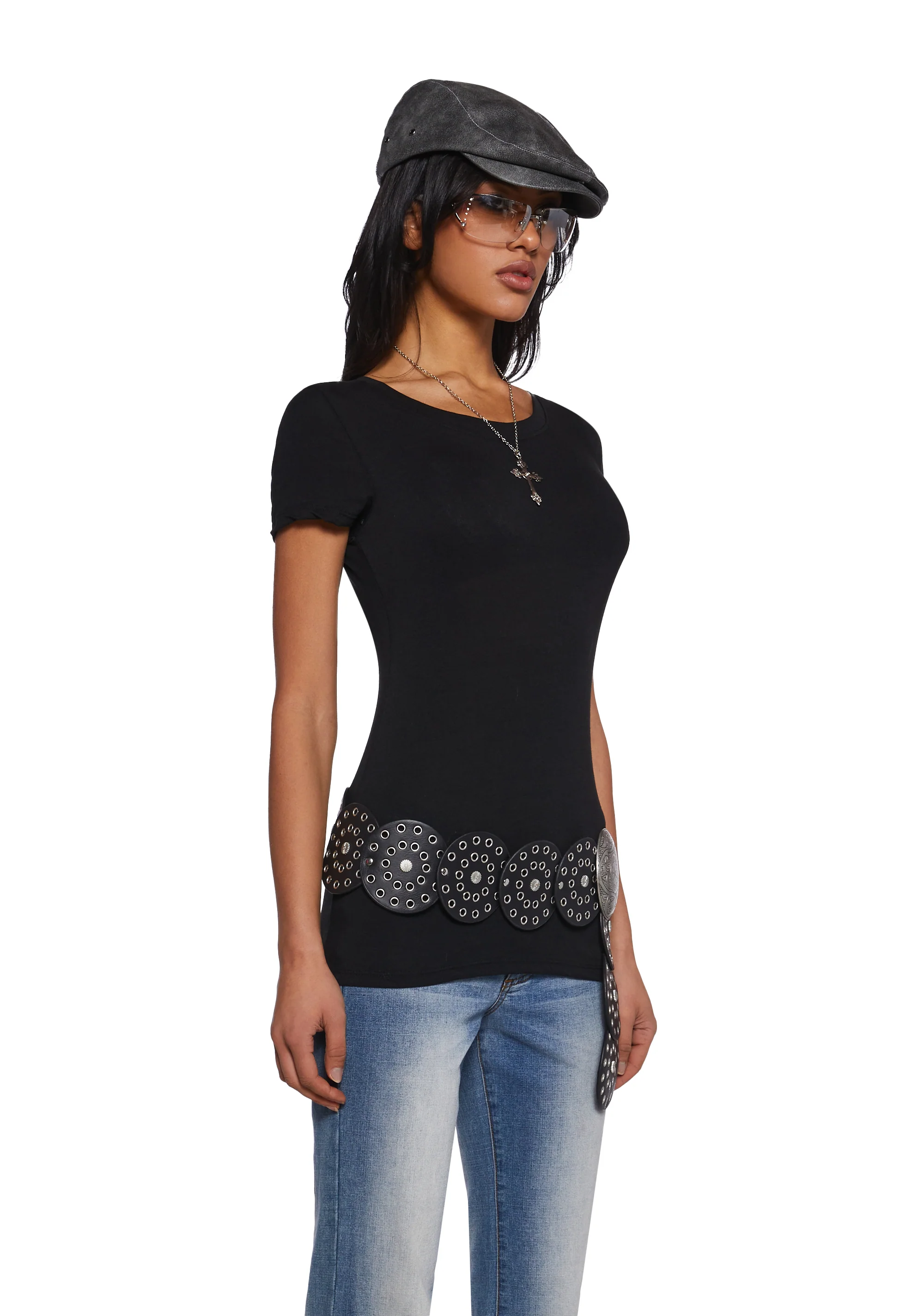 Sweet Rebellion Short Sleeve Top - Black - Image 3