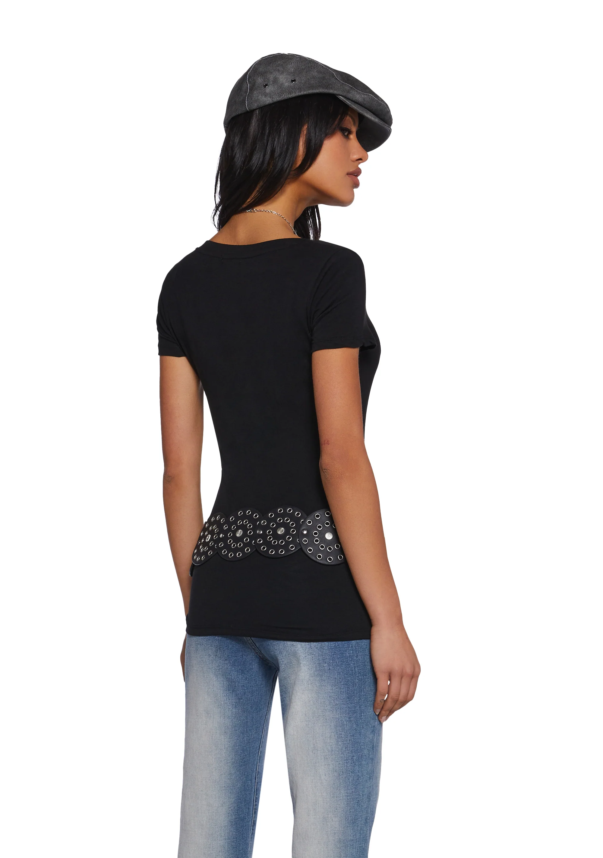 Sweet Rebellion Short Sleeve Top - Black - Image 4