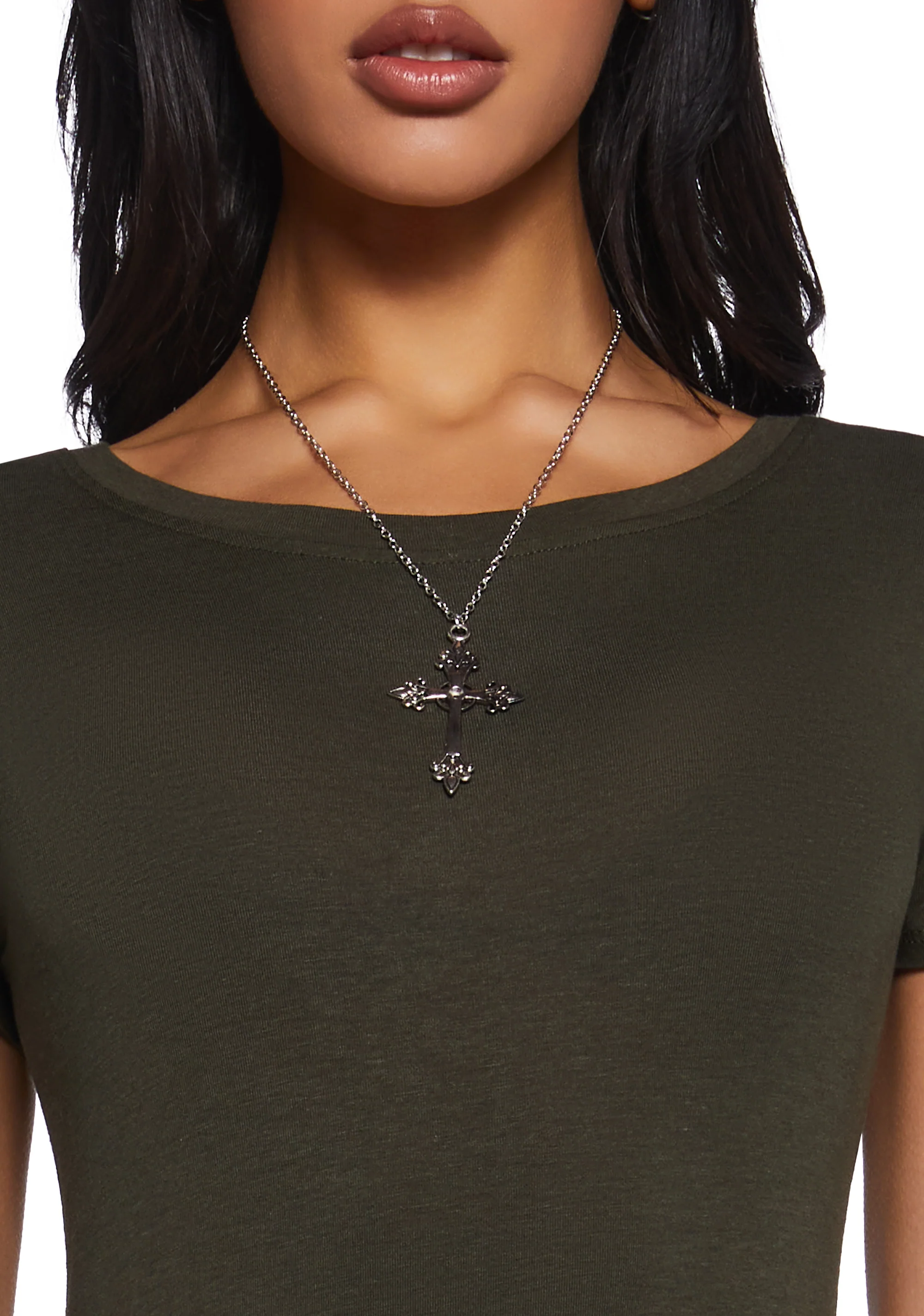 Sweet Rebellion Short Sleeve Top - Dark Green - Image 5