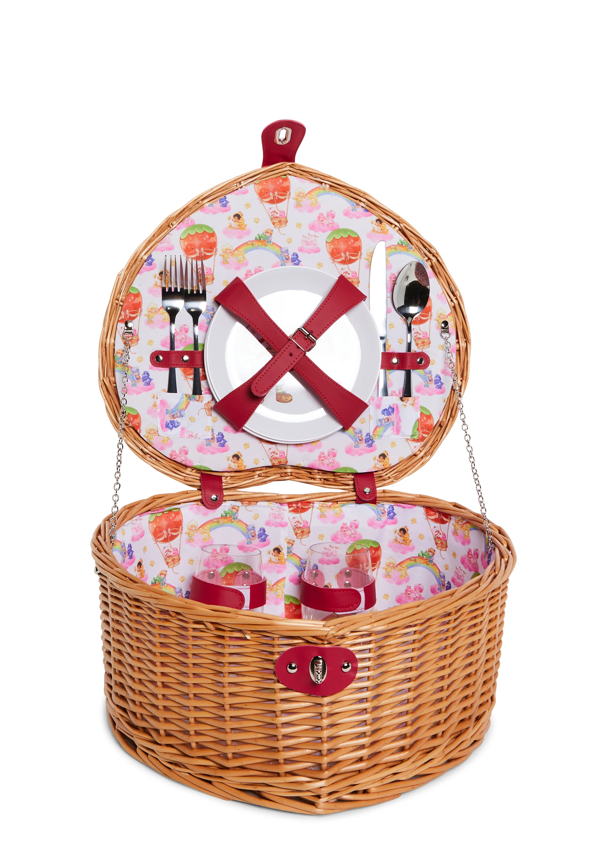 Sweet Sharing Heart Picnic Basket - Image 4