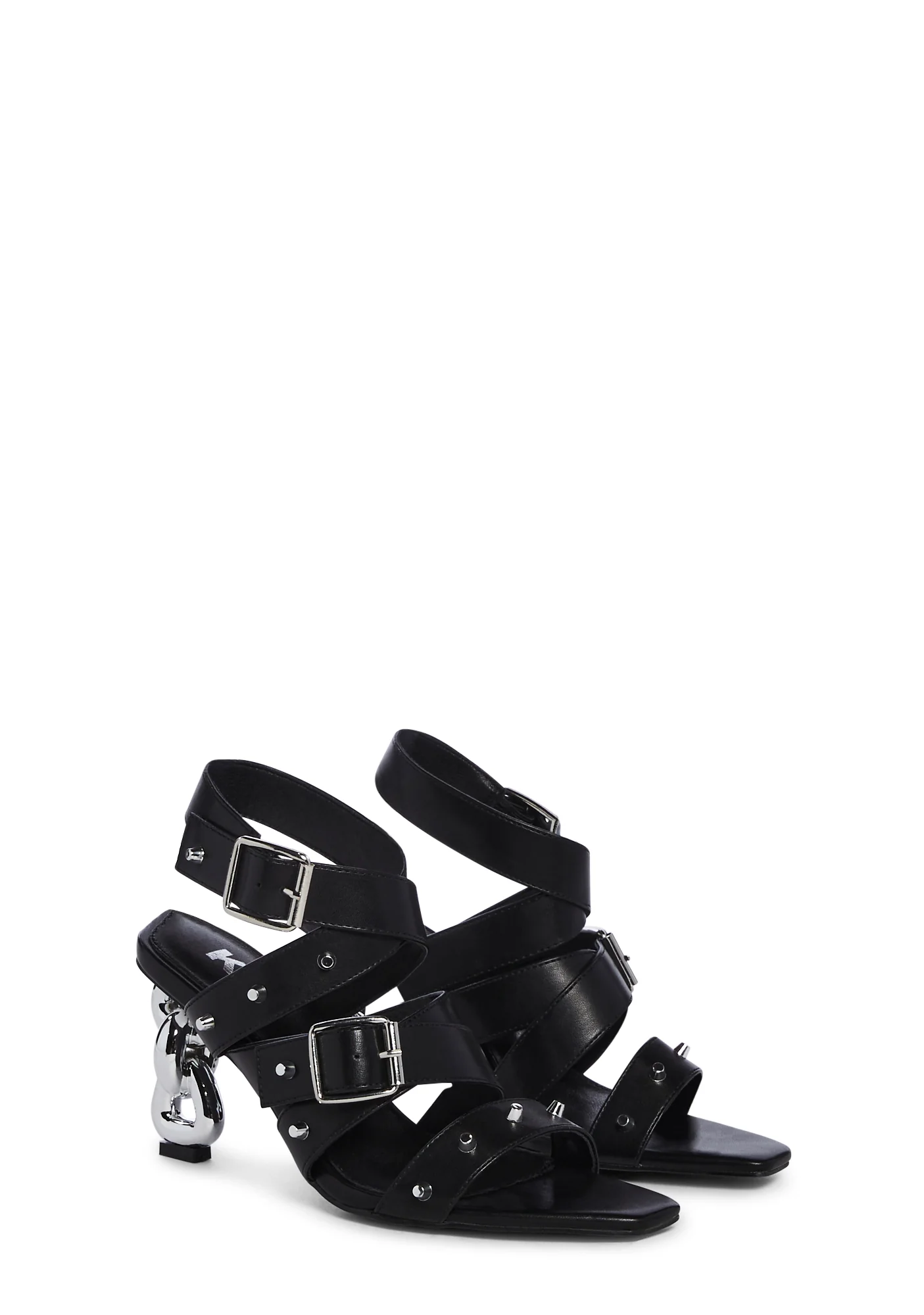 Sweet Sinner Chain Heels - Black - Image 3