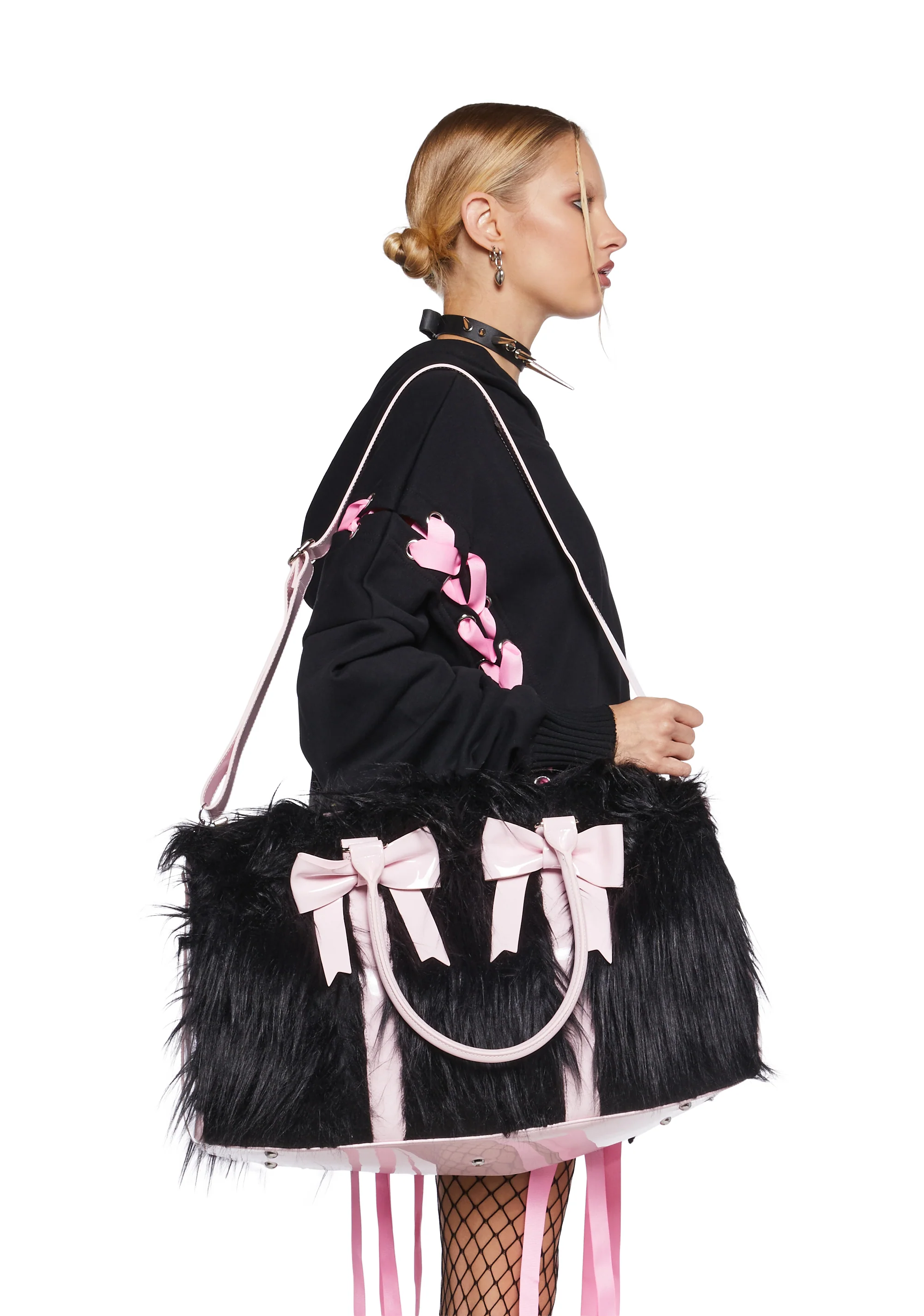 Sweet Sinner Weekender Bag - Black/Pink - Image 2