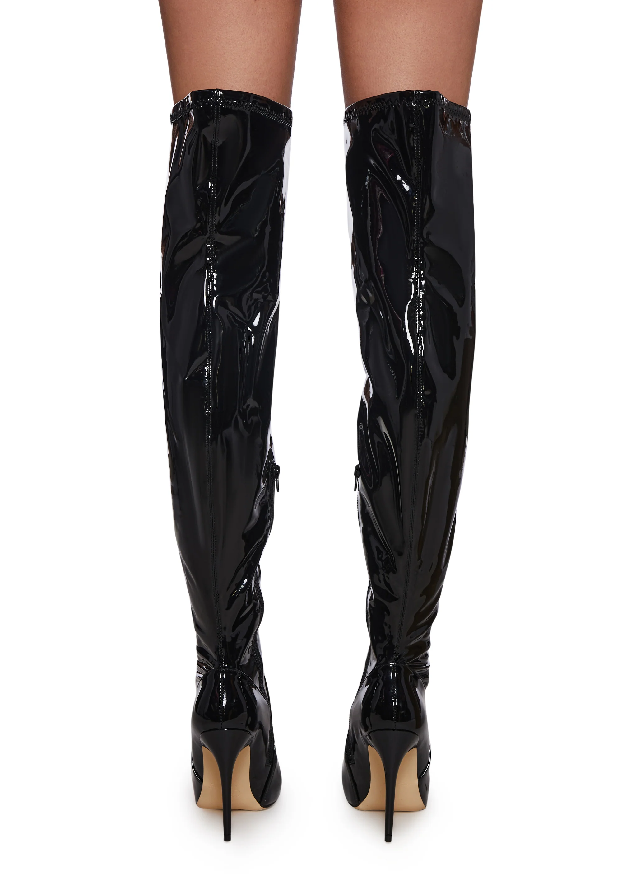 Sweet Touch Stretch Patent Boots - Image 4