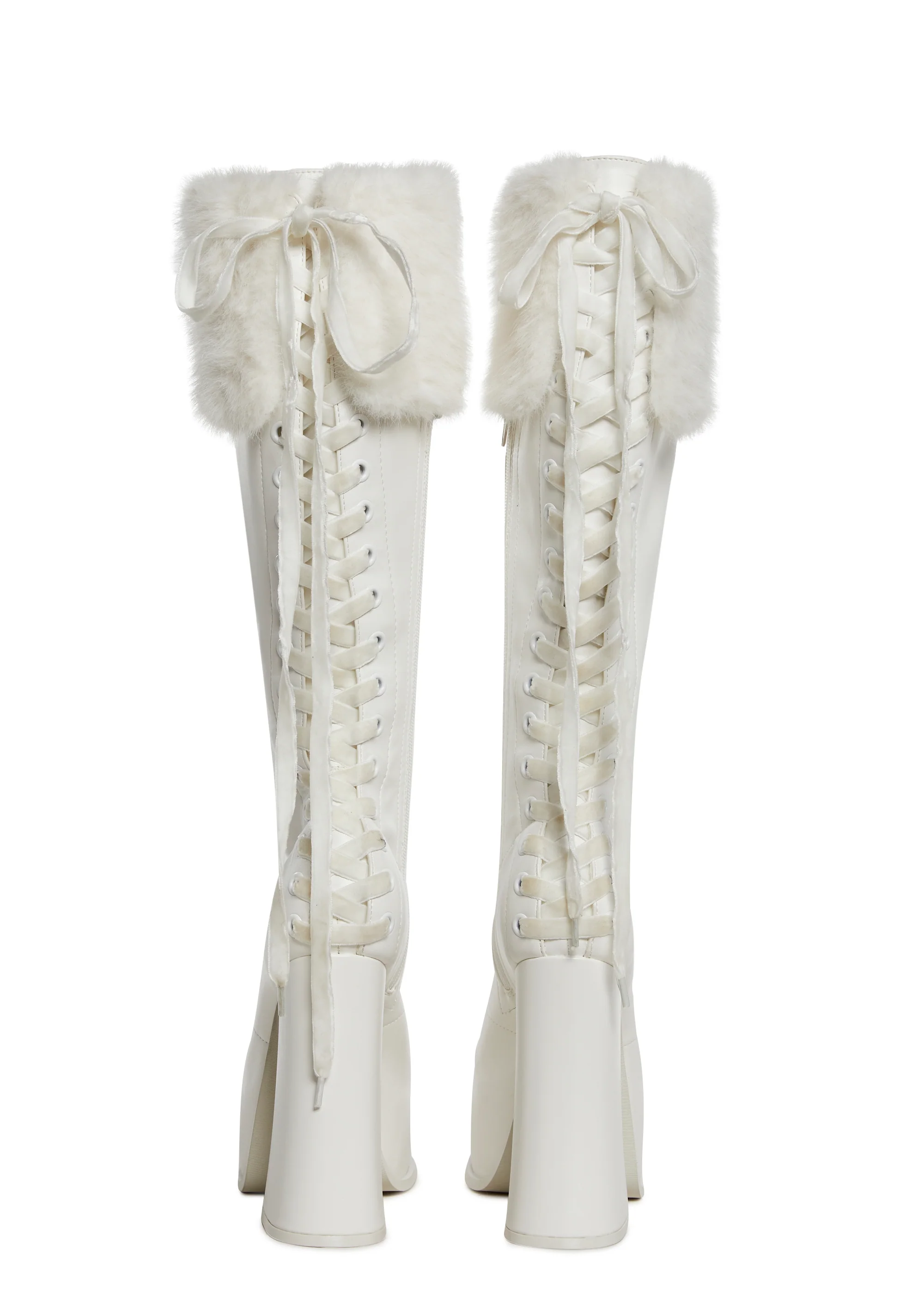Sweetest Wishes Platform Boots - White - Image 4