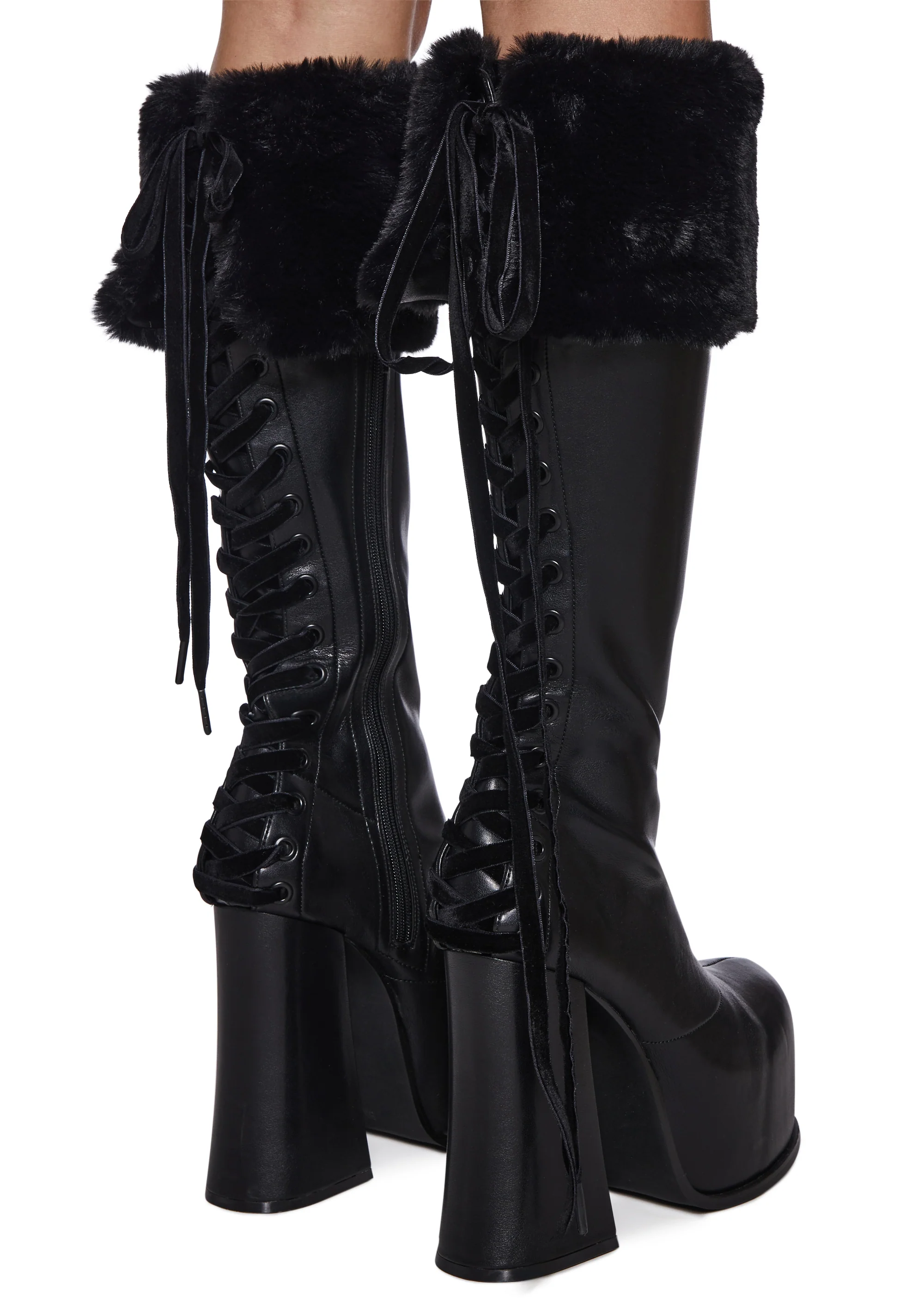 Sweetest Wishes Platform Boots - Black - Image 2