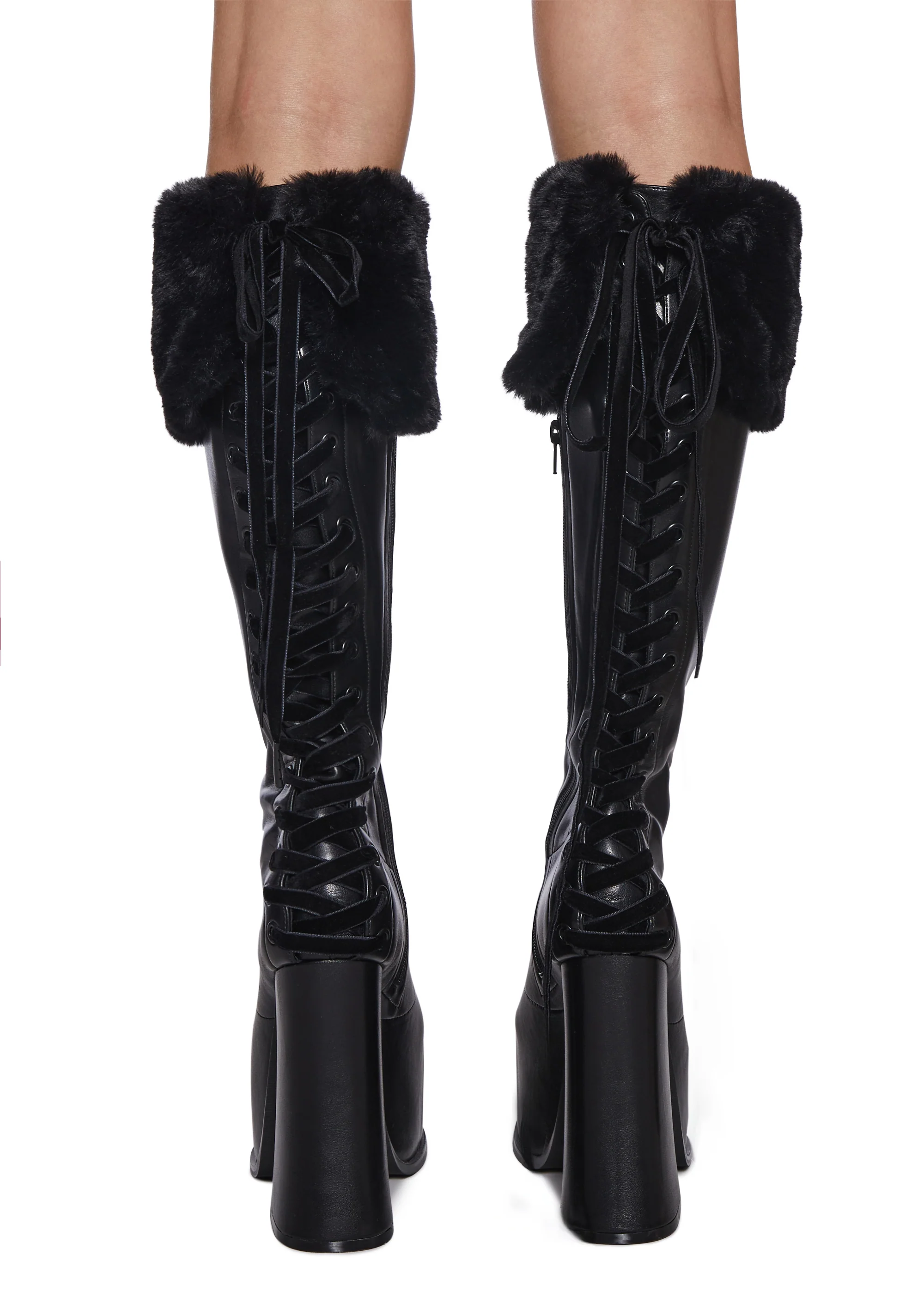 Sweetest Wishes Platform Boots - Black - Image 4