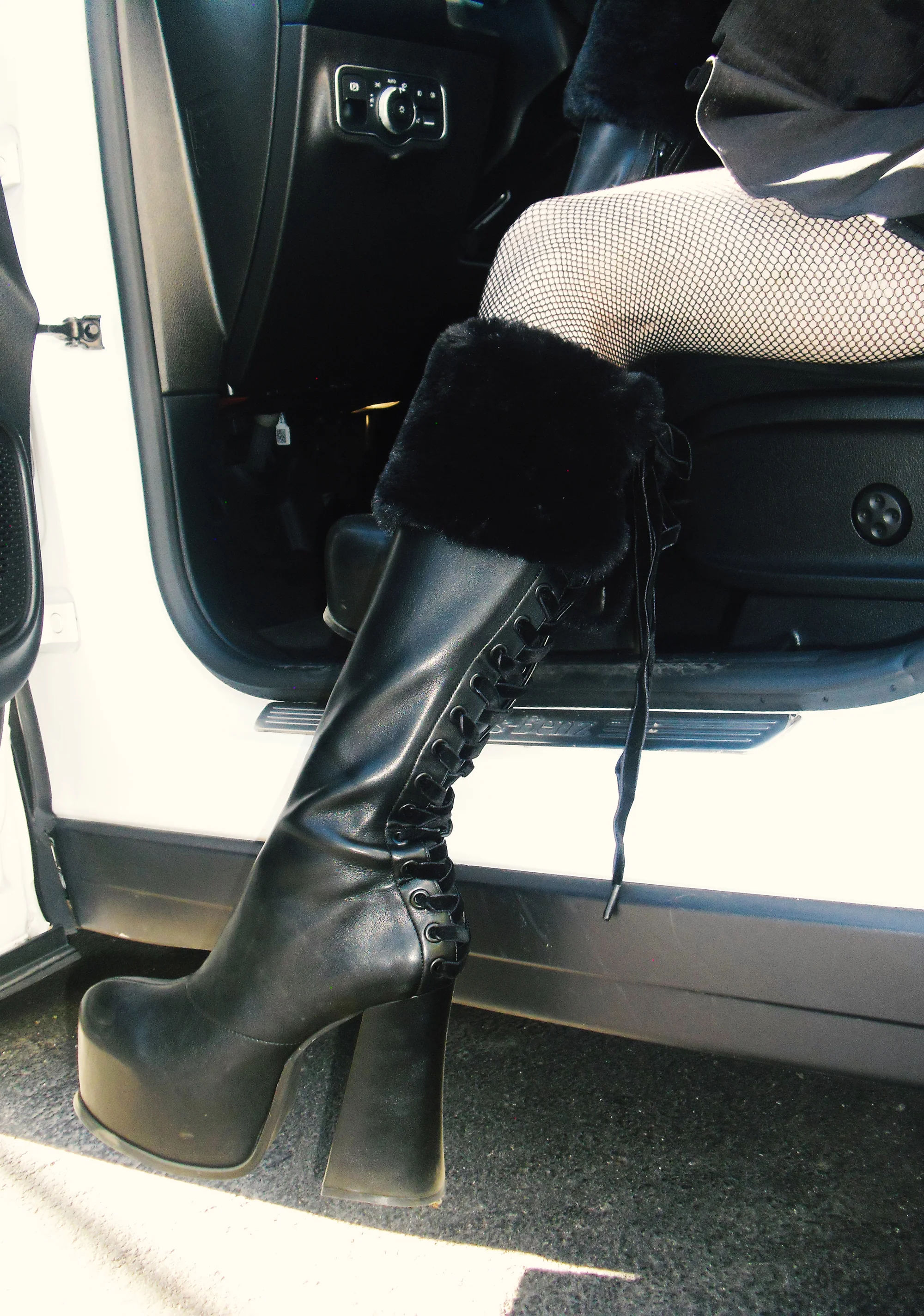 Sweetest Wishes Platform Boots - Black - Image 5