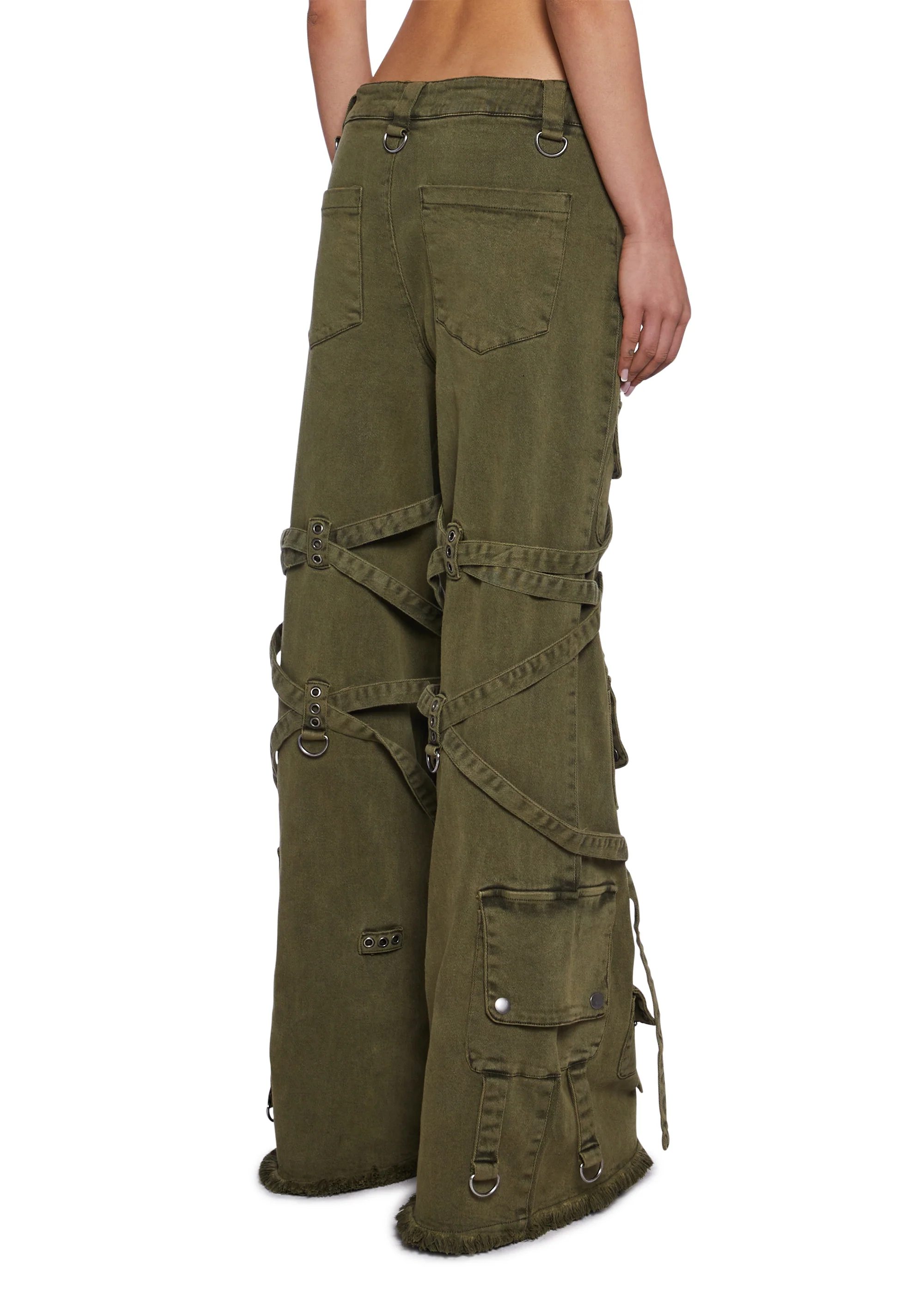 Switch Strappy Cargo Pants - Green - Image 4