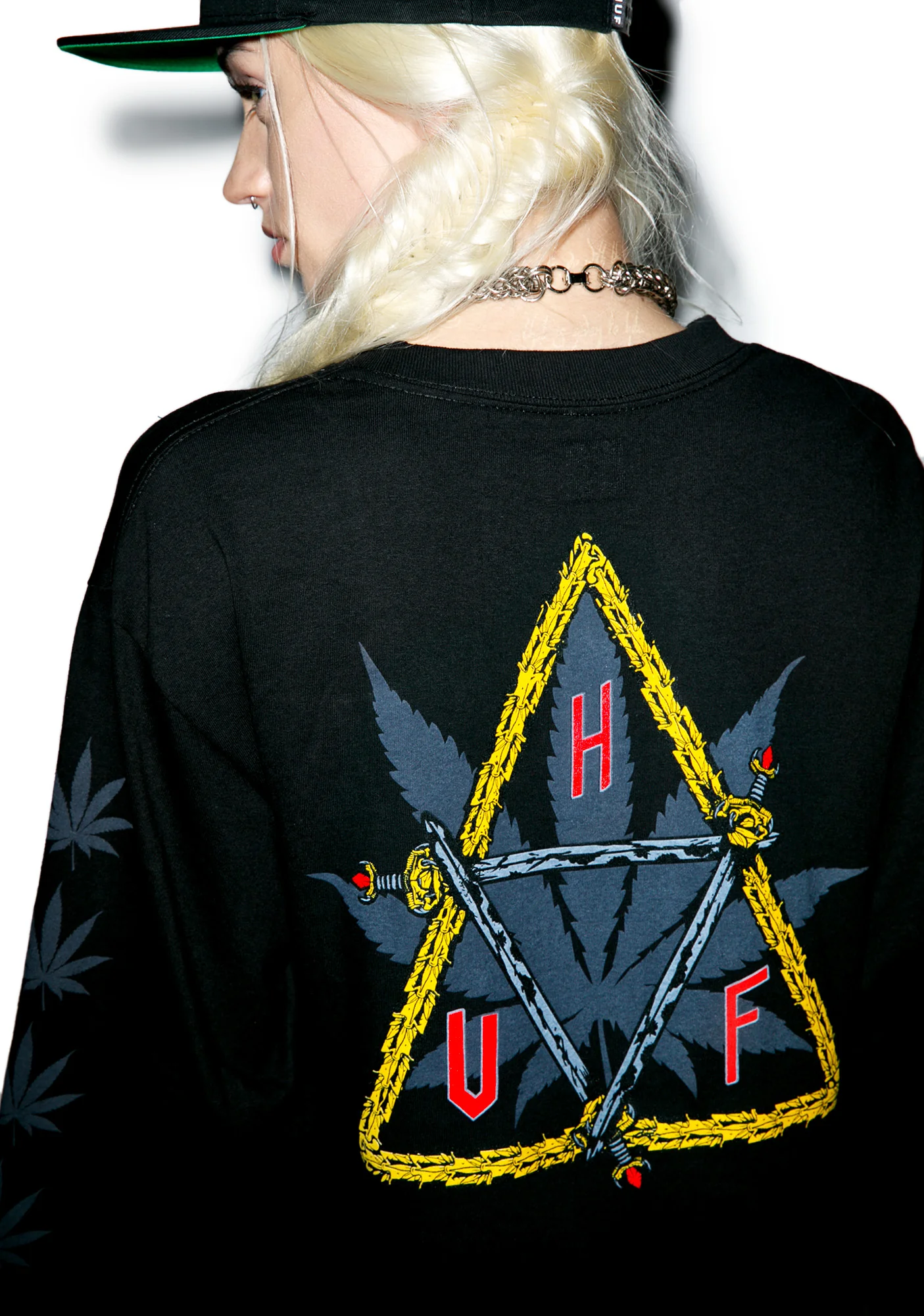 Swords Triple Triangle Long Sleeve T-Shirt - Image 2