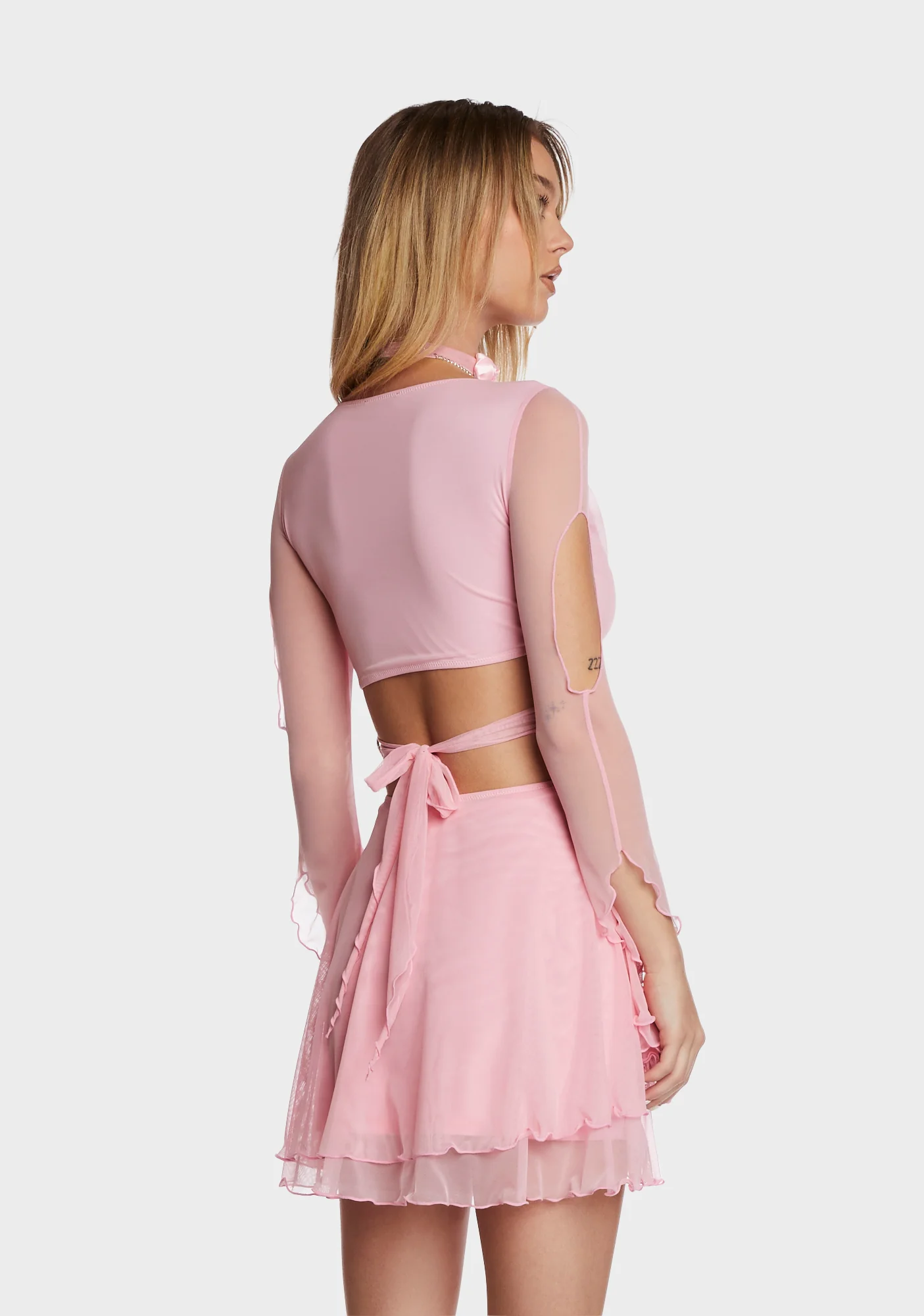Sydney Mini Dress - Light Pink - Image 4