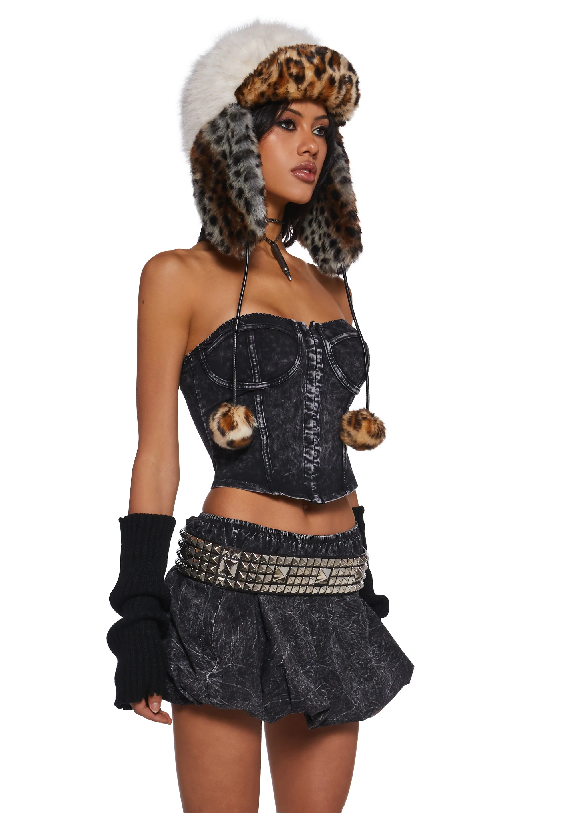 Synth Energy Skirt Set - Black - Image 3