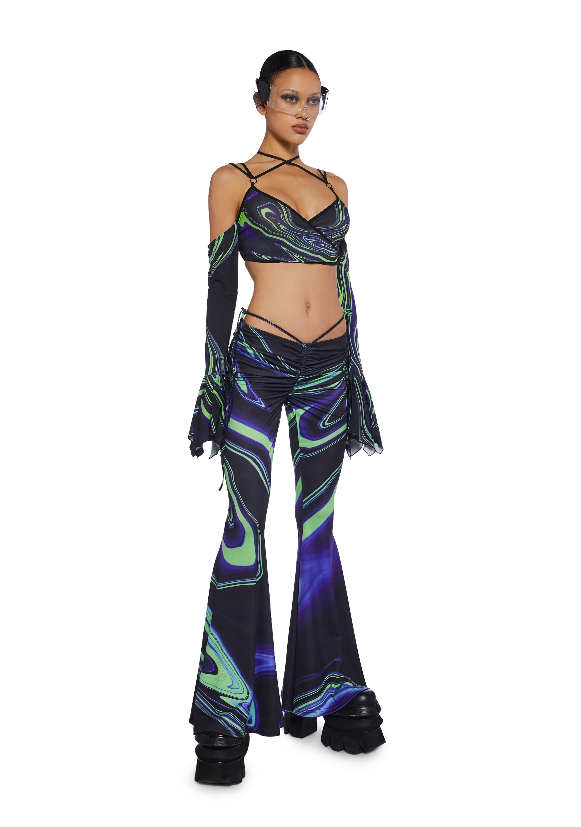 Synth Metamorphosis Flared Pants - Image 3