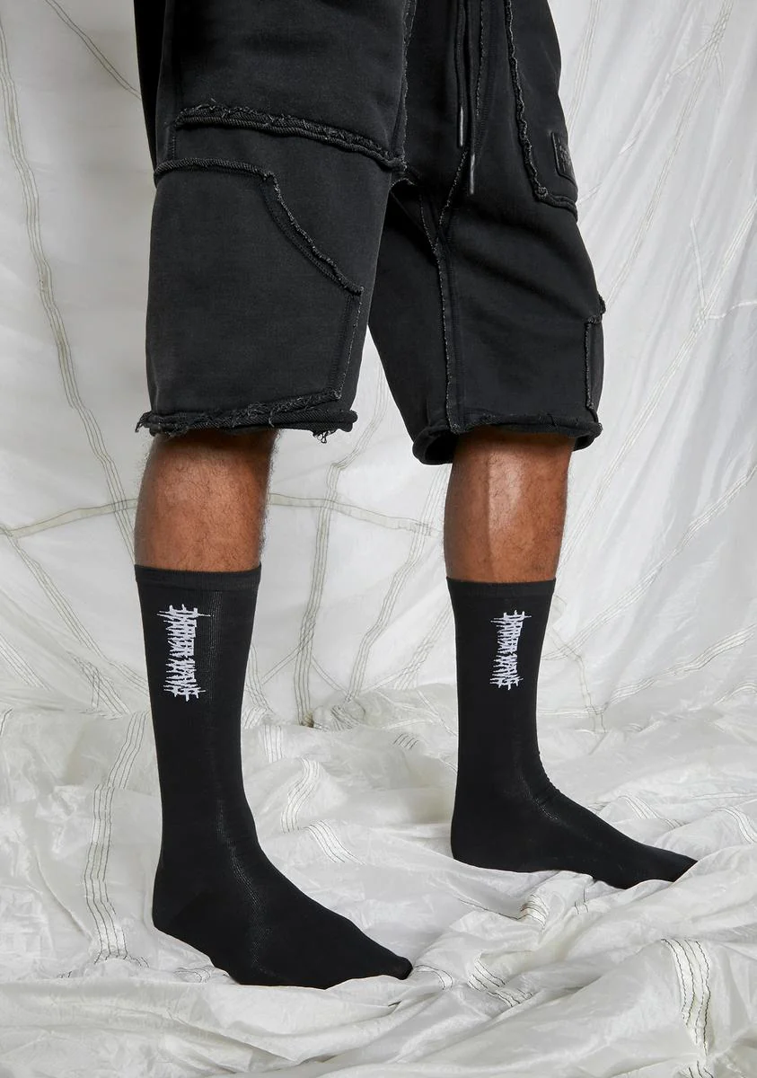 Synth Vertical Logo Crew Socks - Image 5