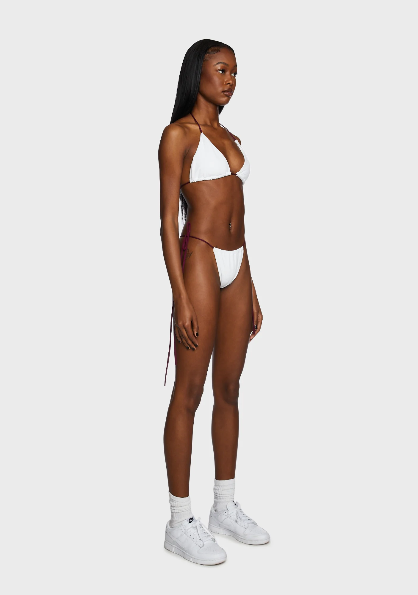 Tahiti Sunrise Bikini Set - White/Brown - Image 3