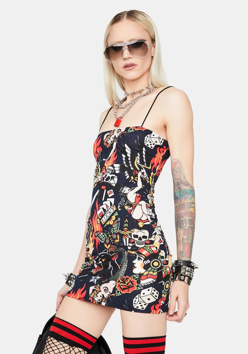 Take A Gamble Bodycon Dress - Image 2