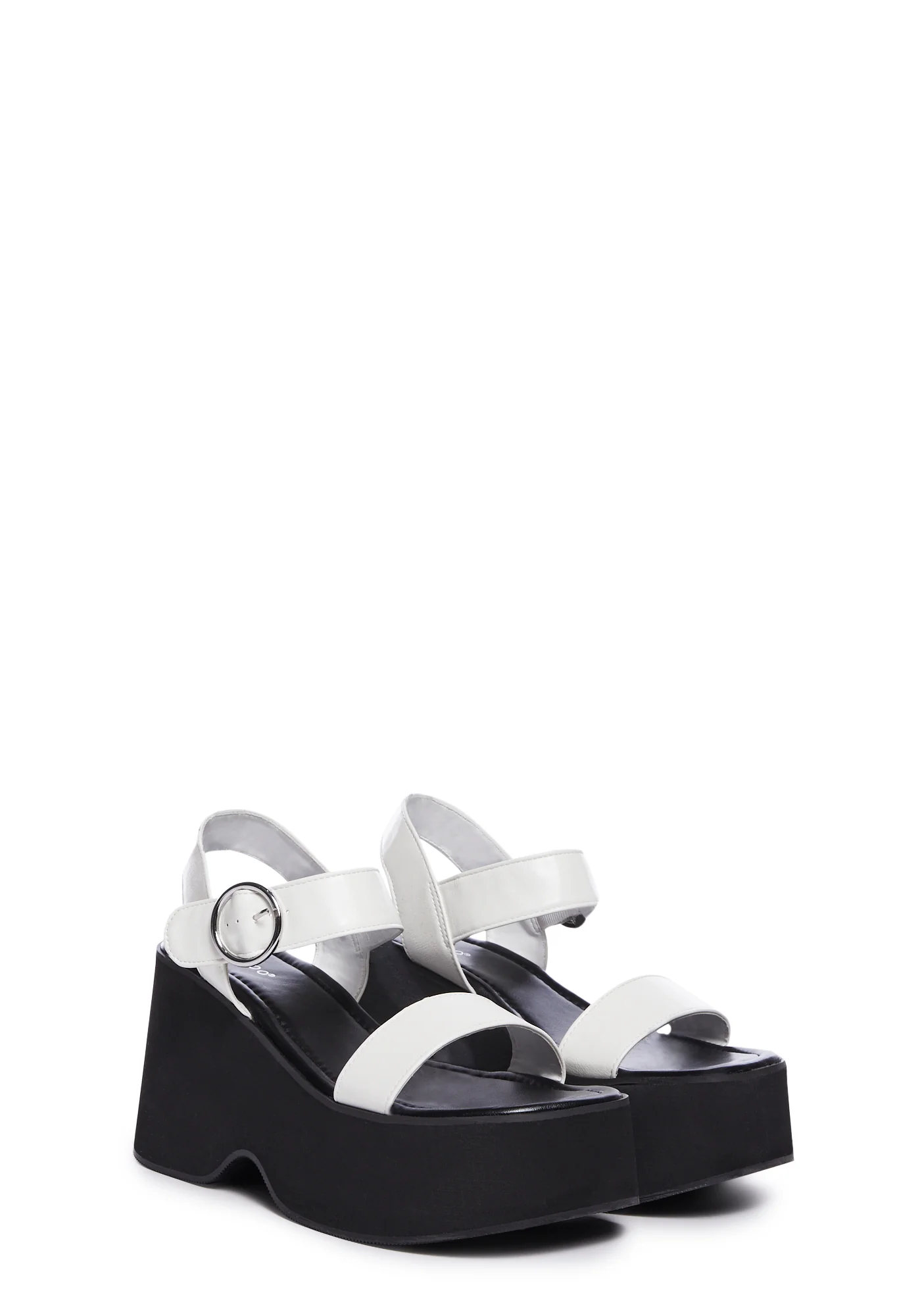 Take A Stroll Platform Sandals - White - Image 3