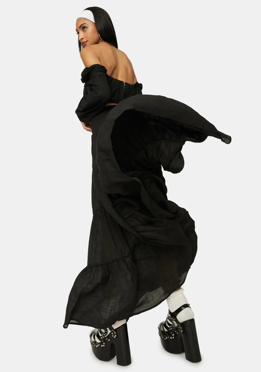 Take It Easy Smocked Maxi Skirt - Image 4