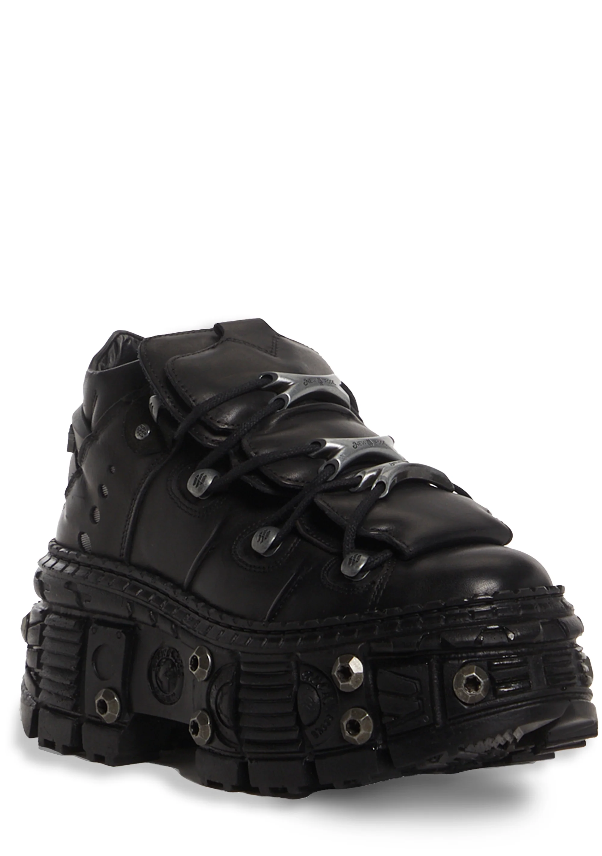 Tank Short Leather Platform Boots - Image 2