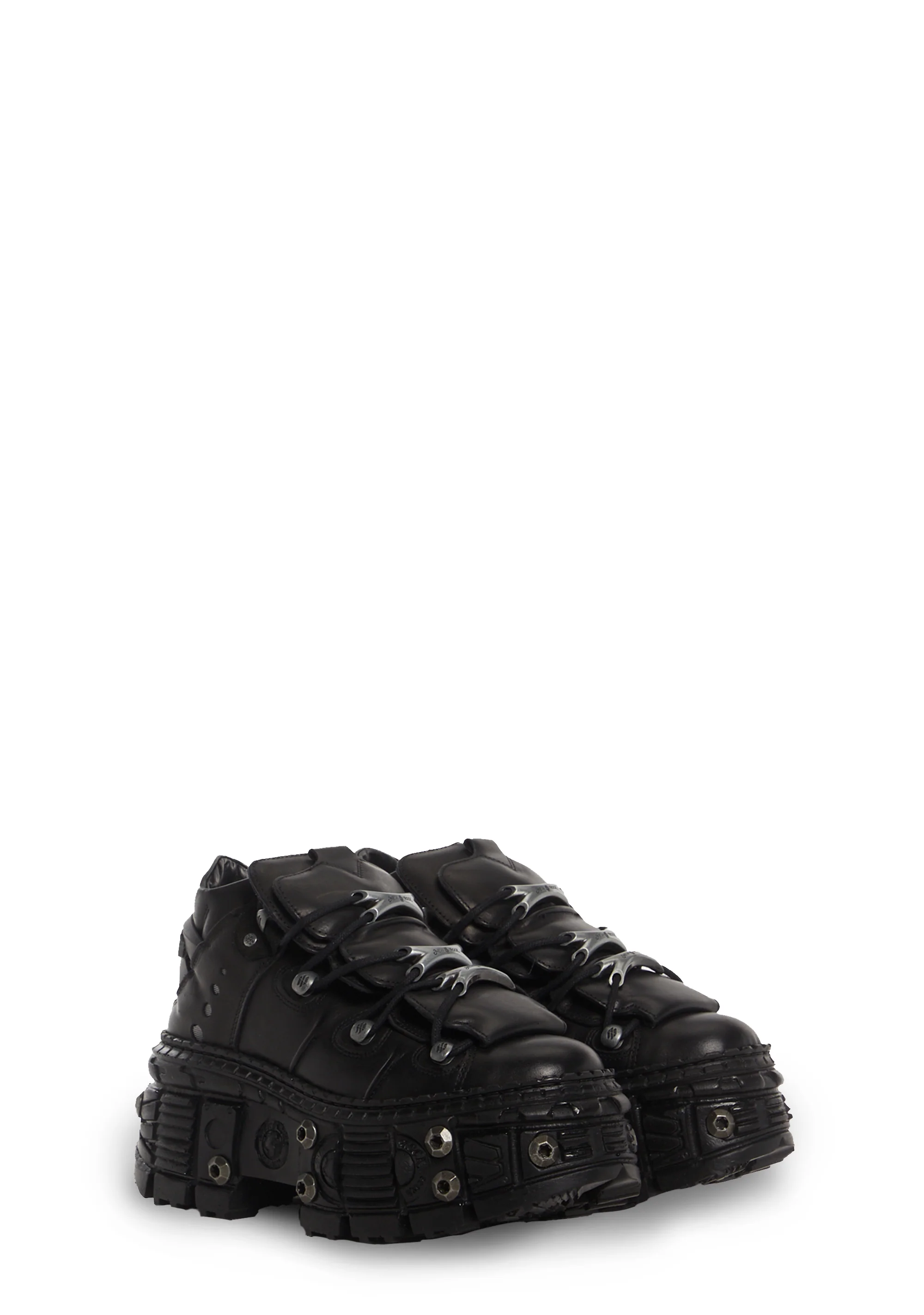 Tank Short Leather Platform Boots - Image 3