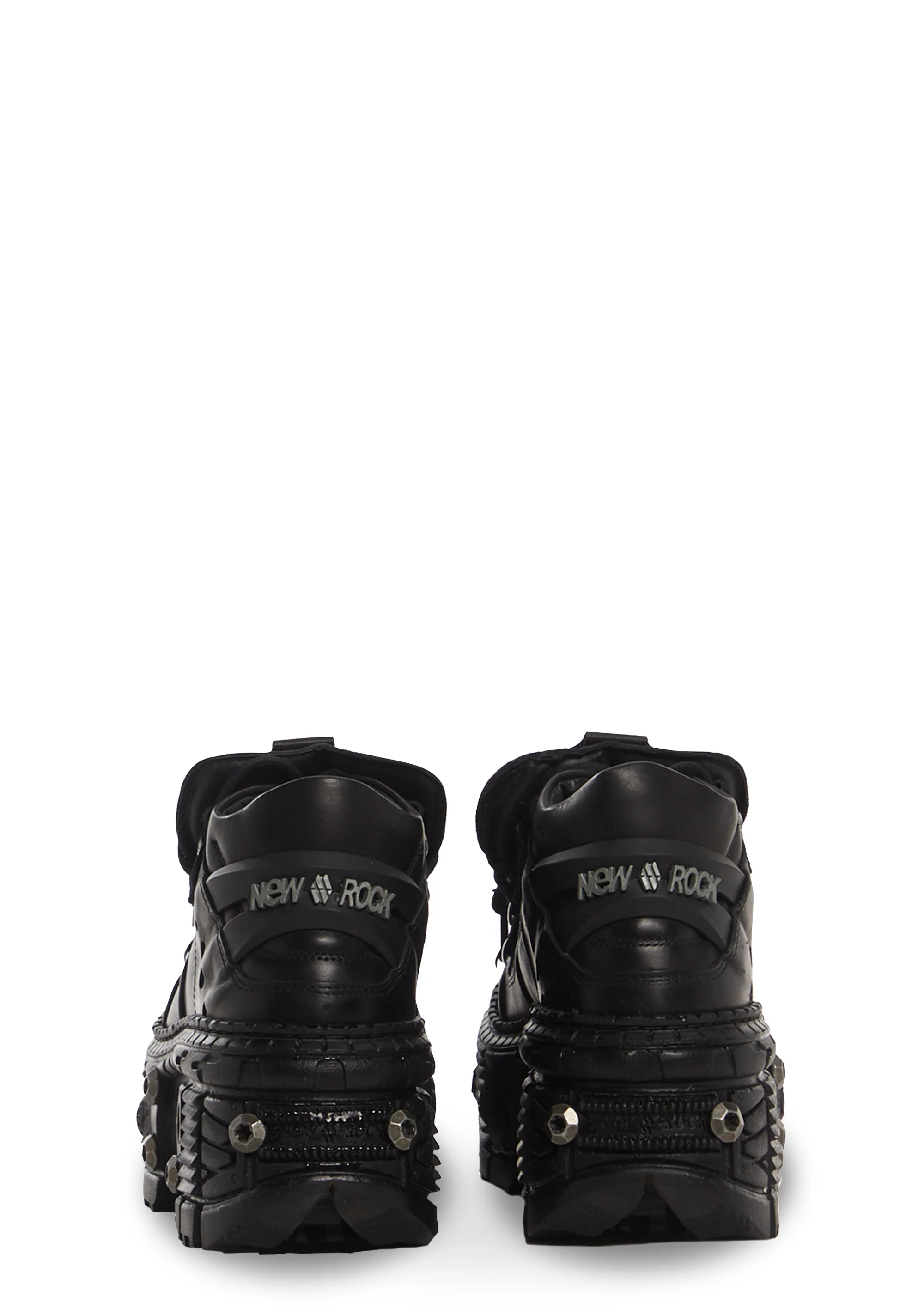 Tank Short Leather Platform Boots - Image 4