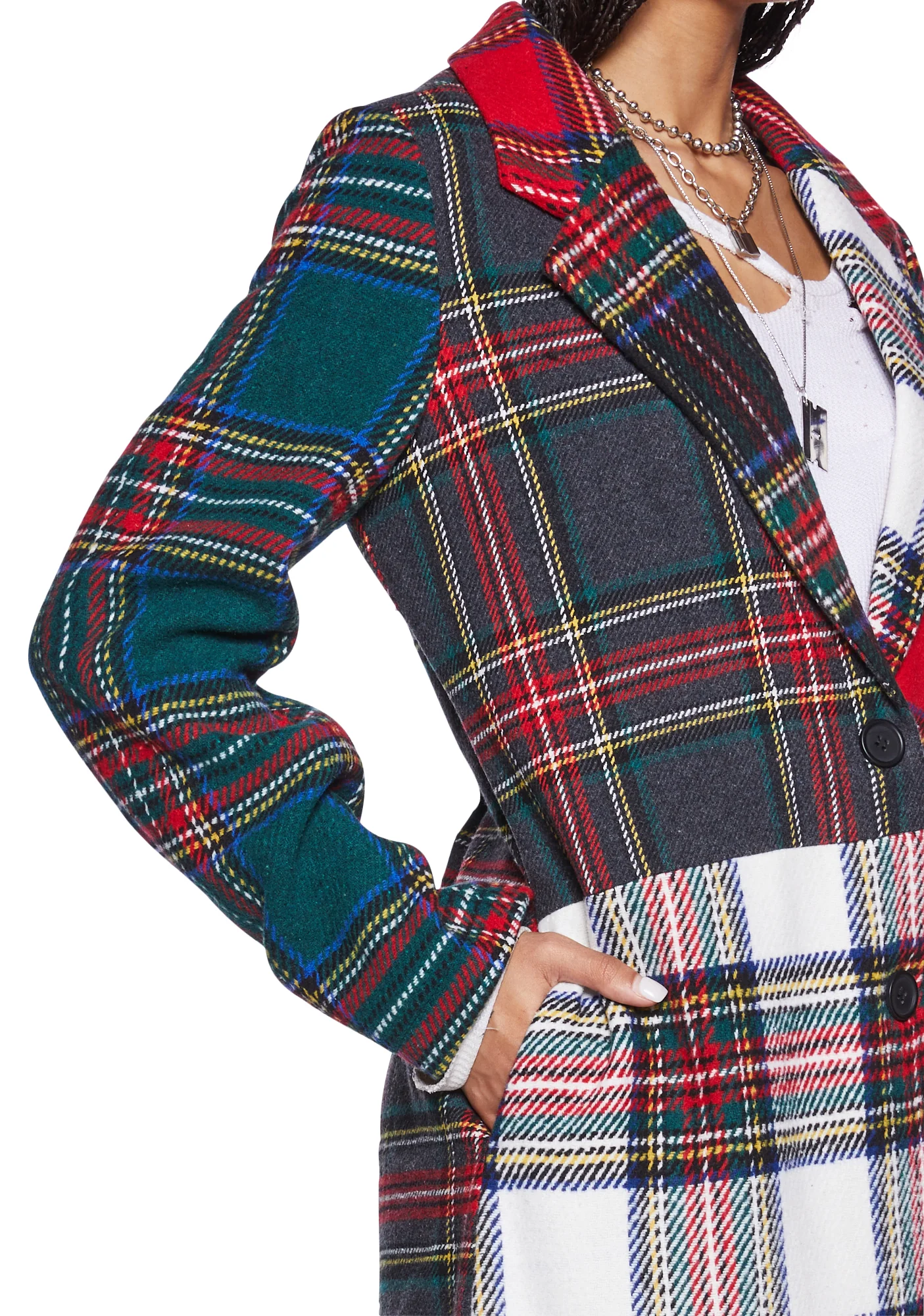 Taste Of Fury Plaid Coat - Red - Image 2