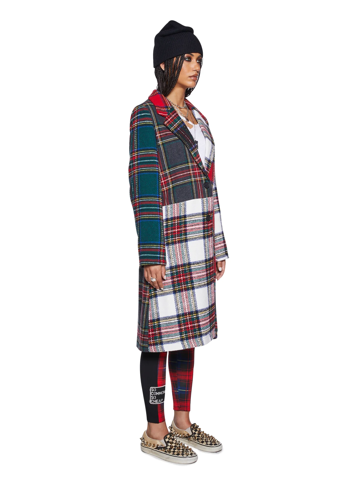 Taste Of Fury Plaid Coat - Red - Image 3