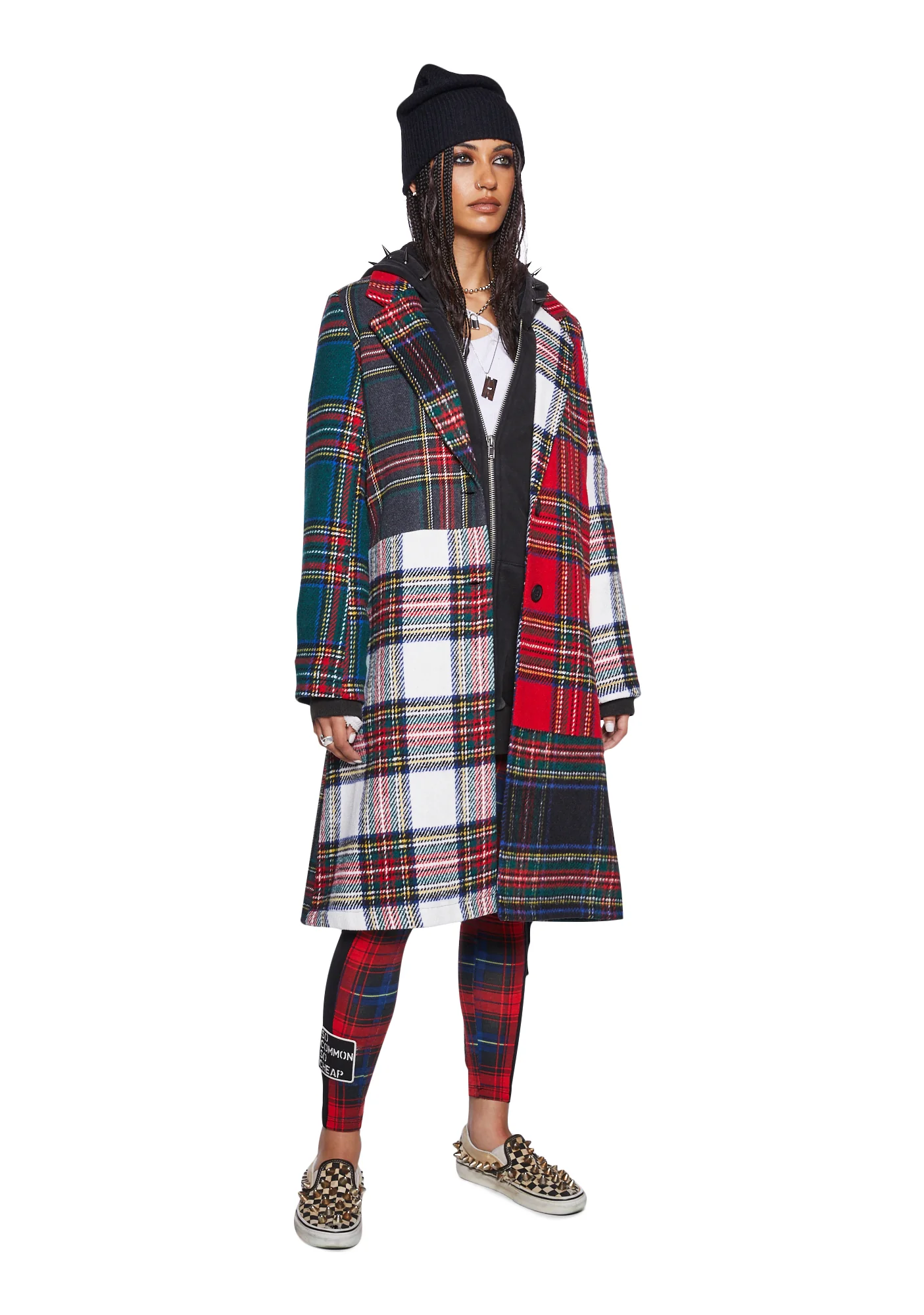 Taste Of Fury Plaid Coat - Red - Image 5