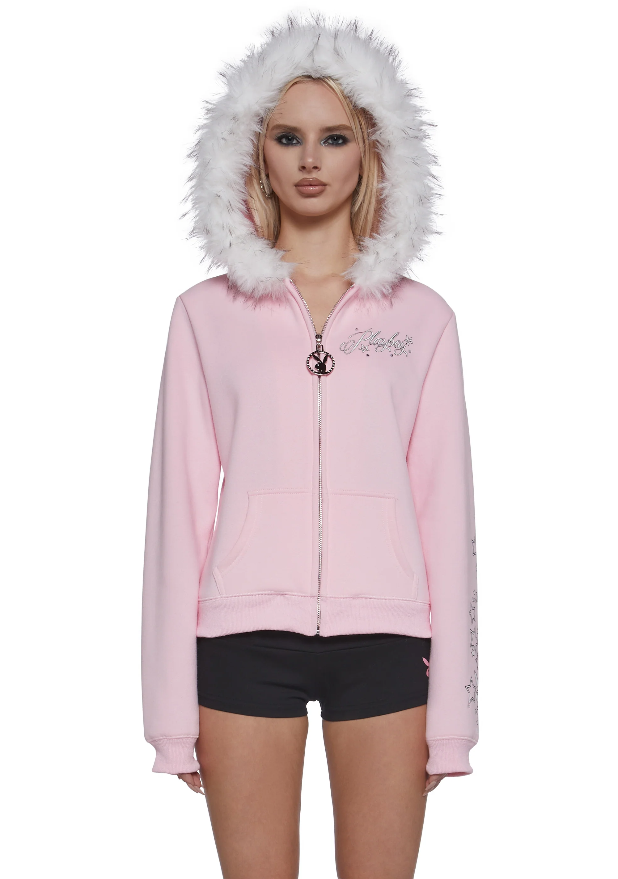 Faux Fur Trimmed Hoodie - Image 10