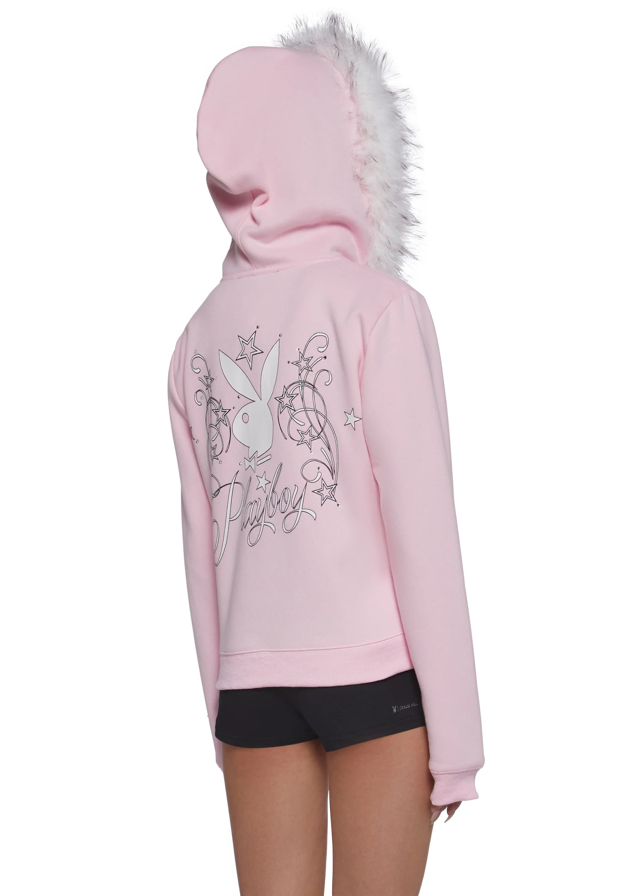 Faux Fur Trimmed Hoodie - Image 4