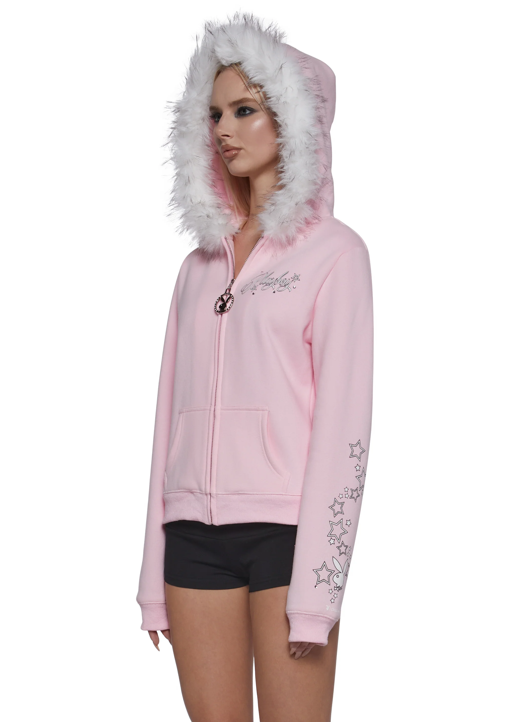 Faux Fur Trimmed Hoodie - Image 6