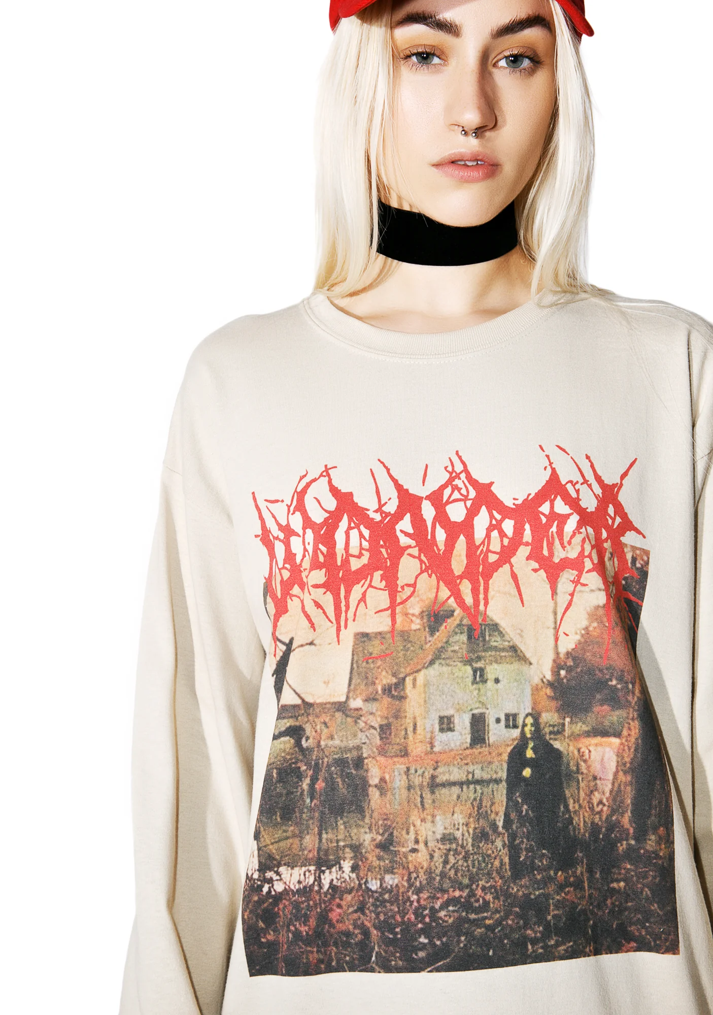 Taupe Metal Long Sleeve Tee - Image 2