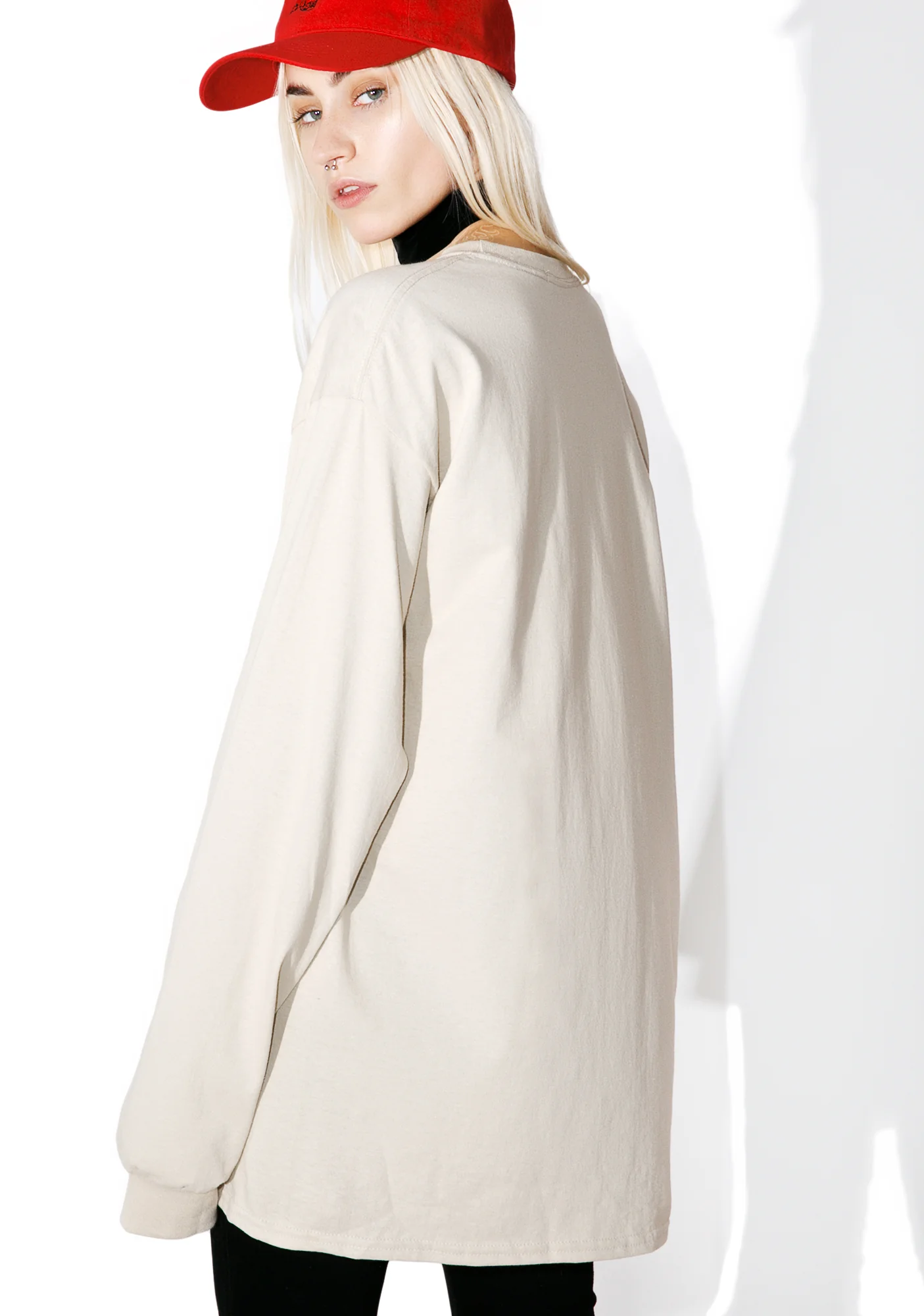 Taupe Metal Long Sleeve Tee - Image 4