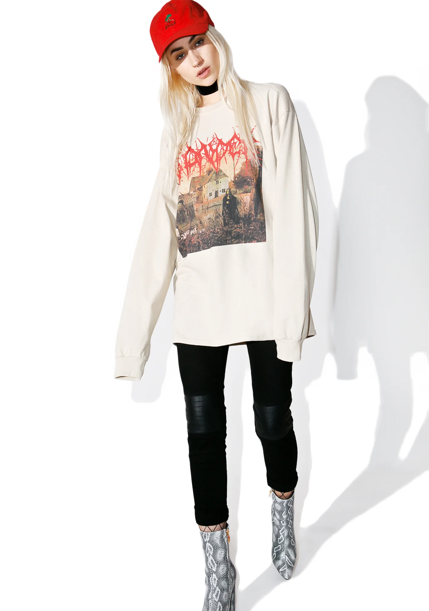 Taupe Metal Long Sleeve Tee - Image 5