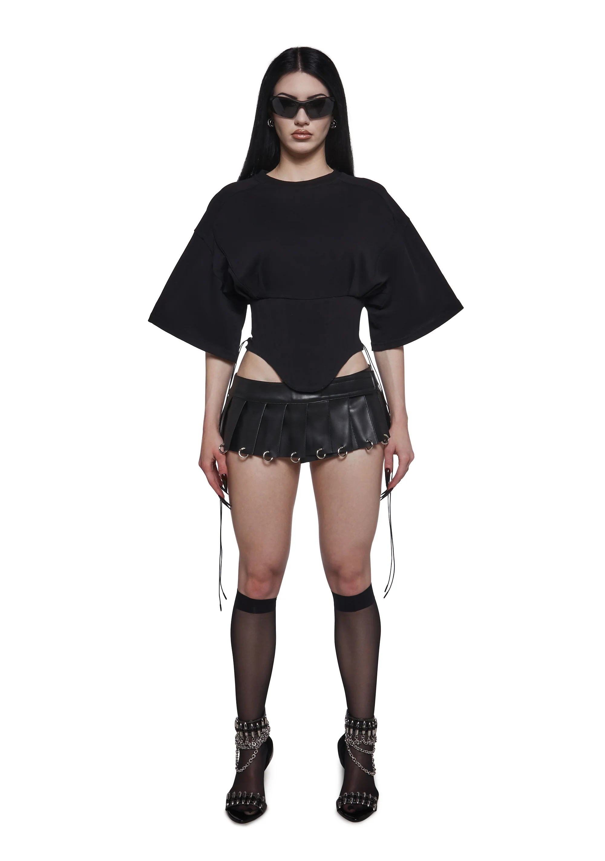 Team Player Corset T-Shirt - Black - Image 2