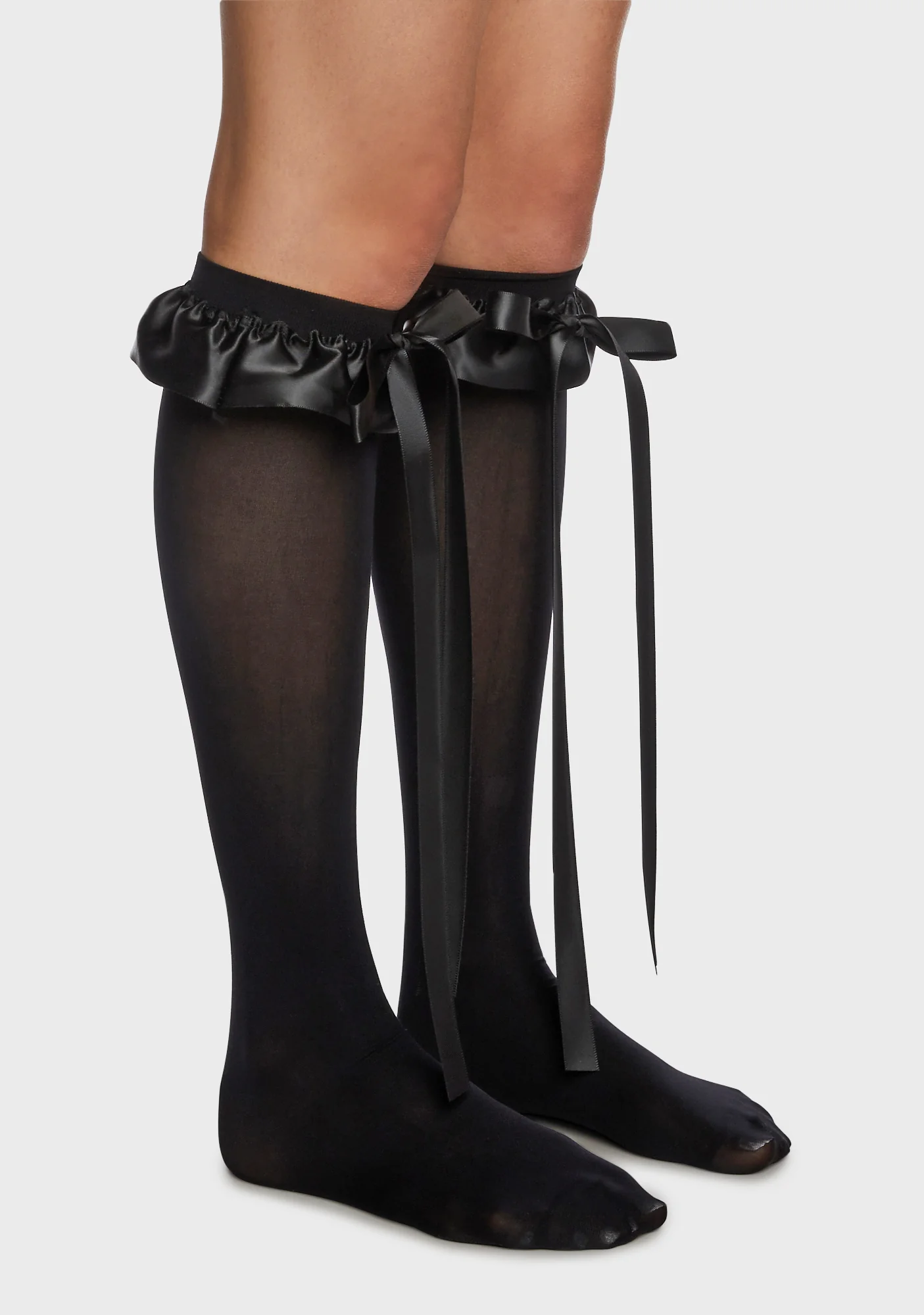 Teasing Away Bow Socks - Black - Image 2