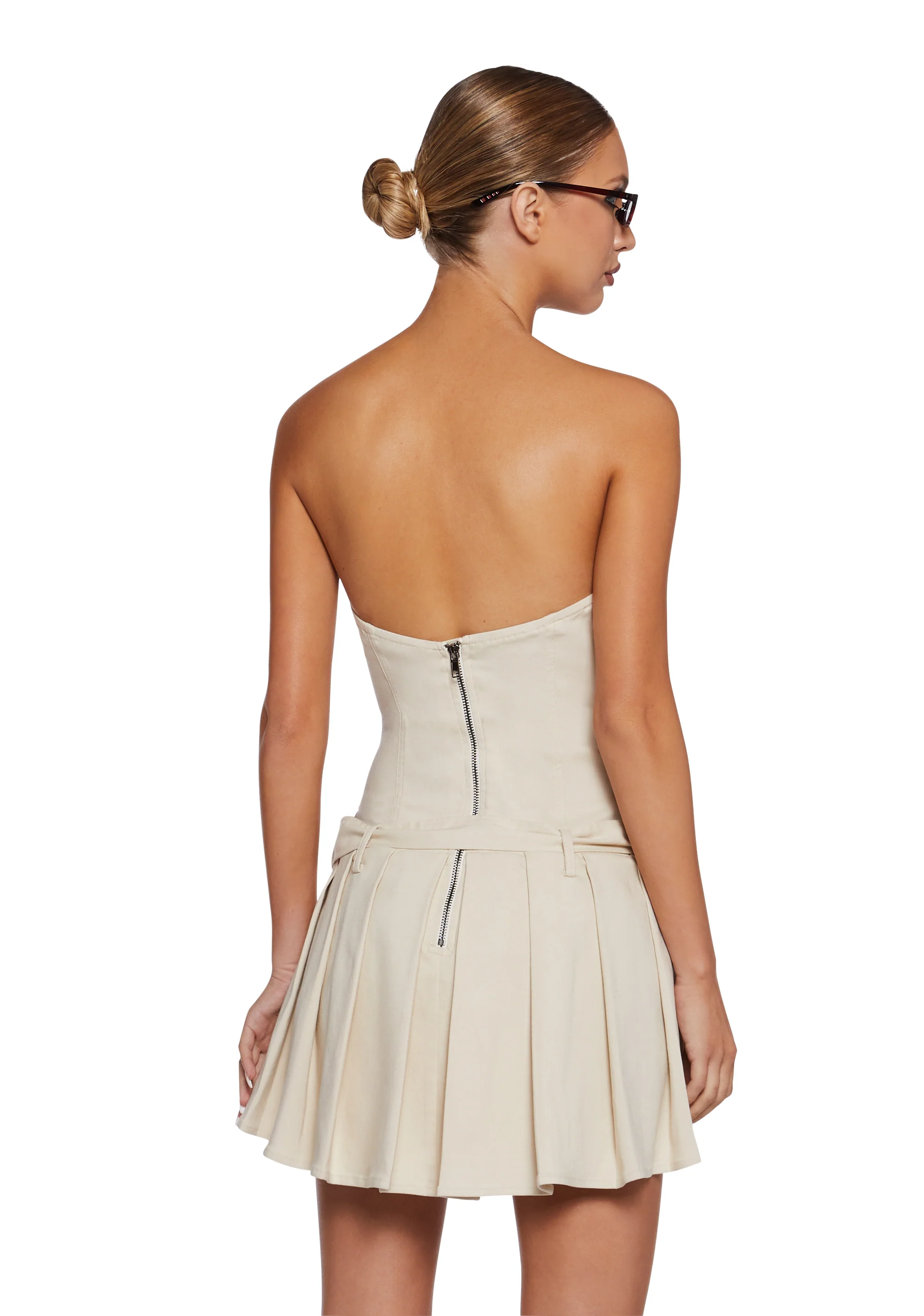 Tech Girl Rising Mini Dress - Khaki - Image 4