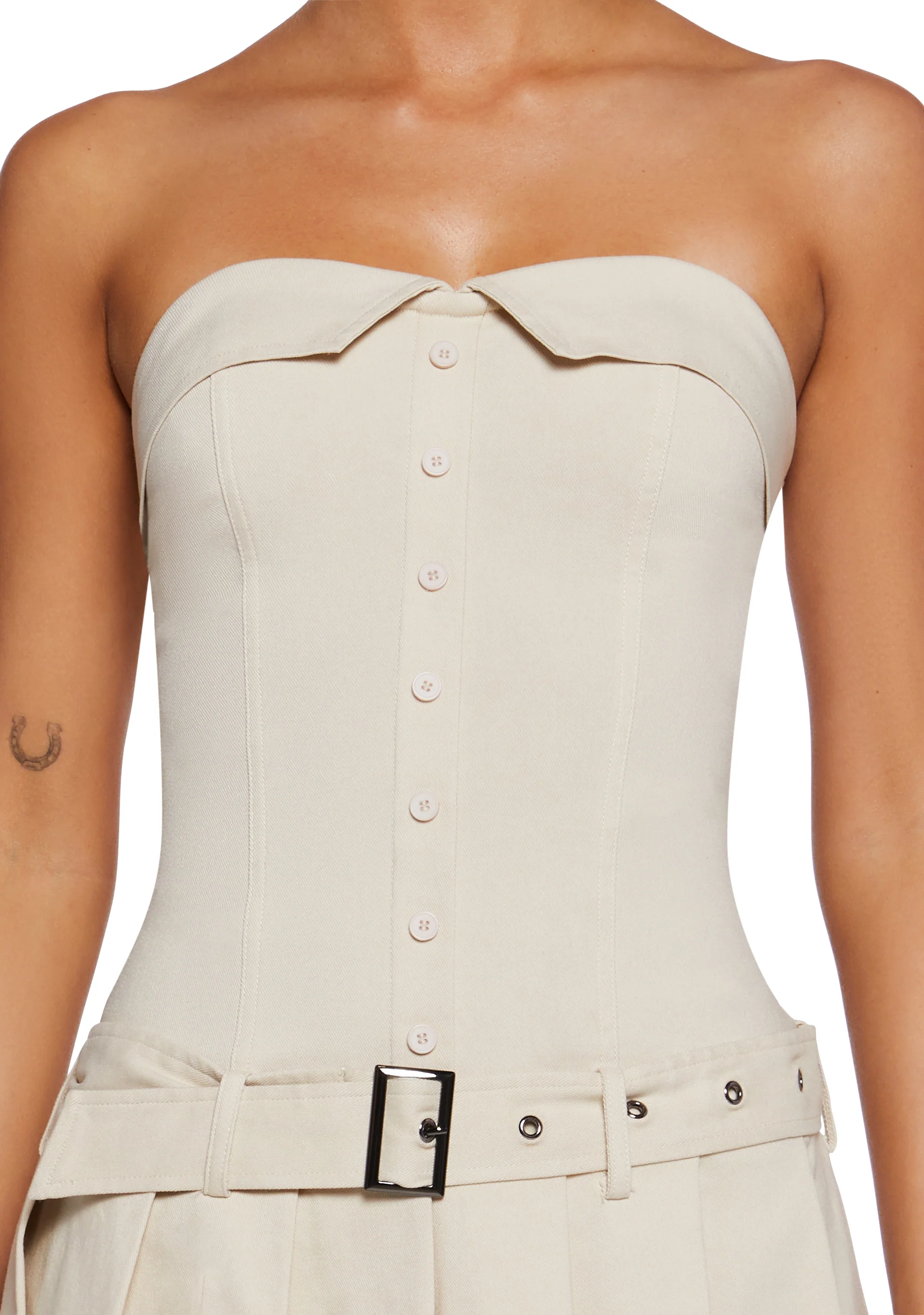 Tech Girl Rising Mini Dress - Khaki - Image 5