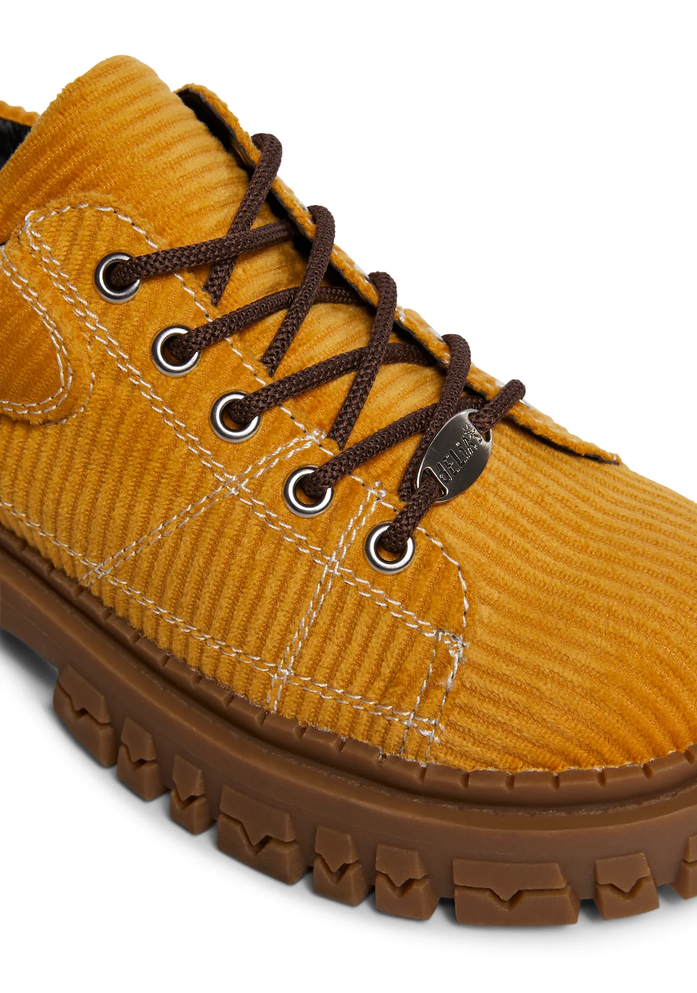 Witch Wannabe Teen Craft Oxfords - Yellow Corduroy - Image 2
