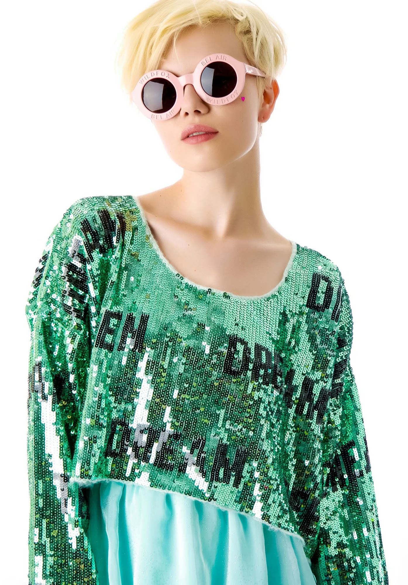 Teen Dream Billy Crop Sweater - Pink - Image 6