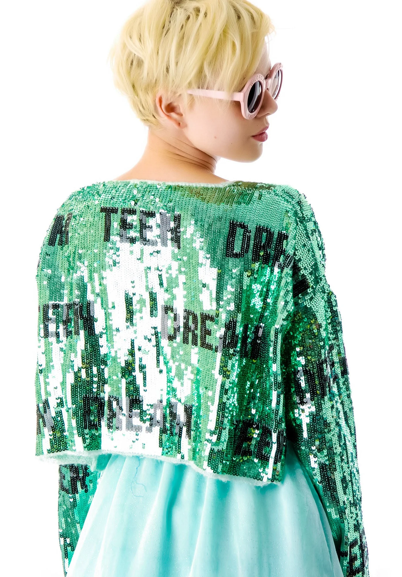 Teen Dream Billy Crop Sweater - Pink - Image 8