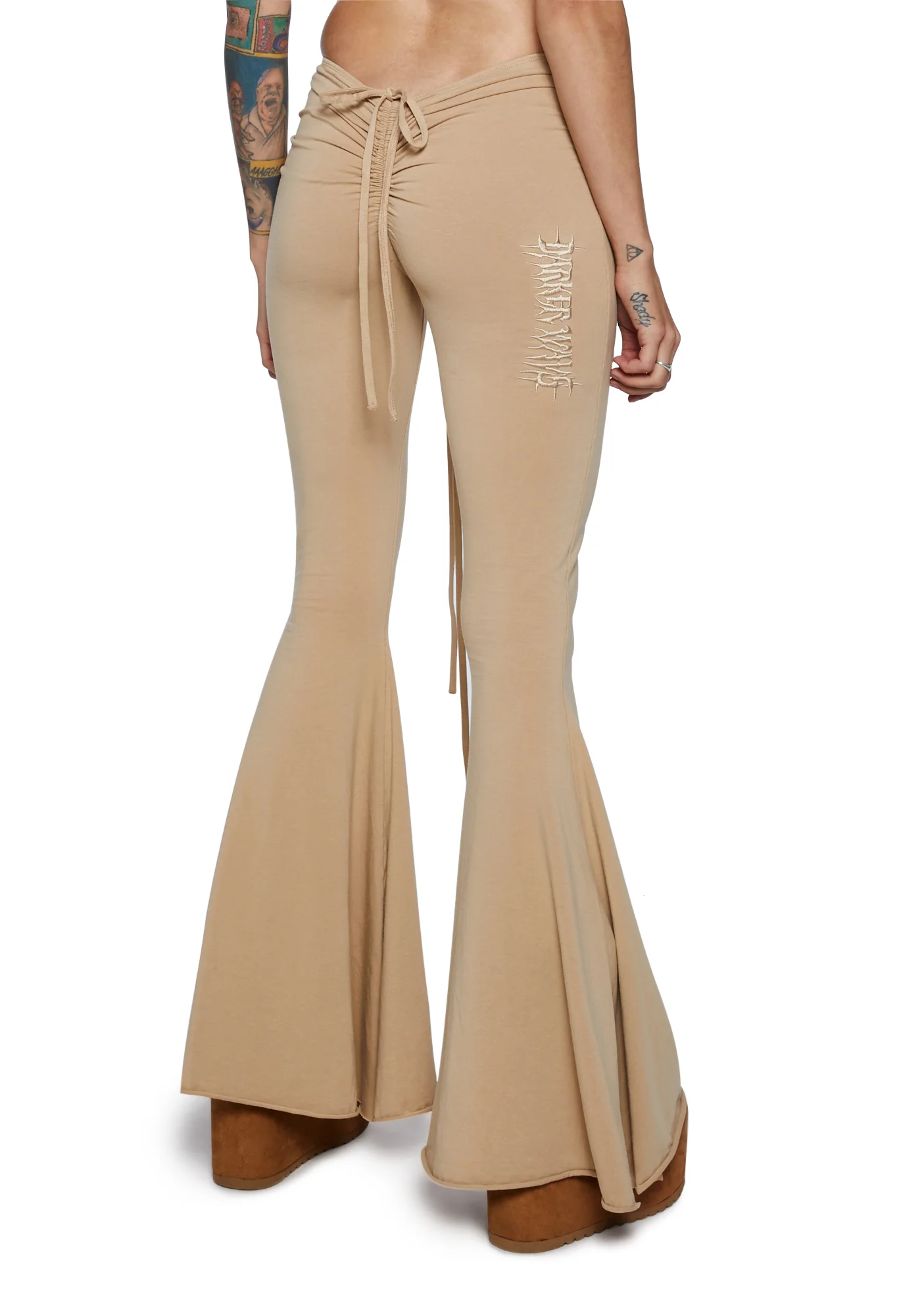 Tempo V-Cut Lace Up Bell Bottoms - Image 4