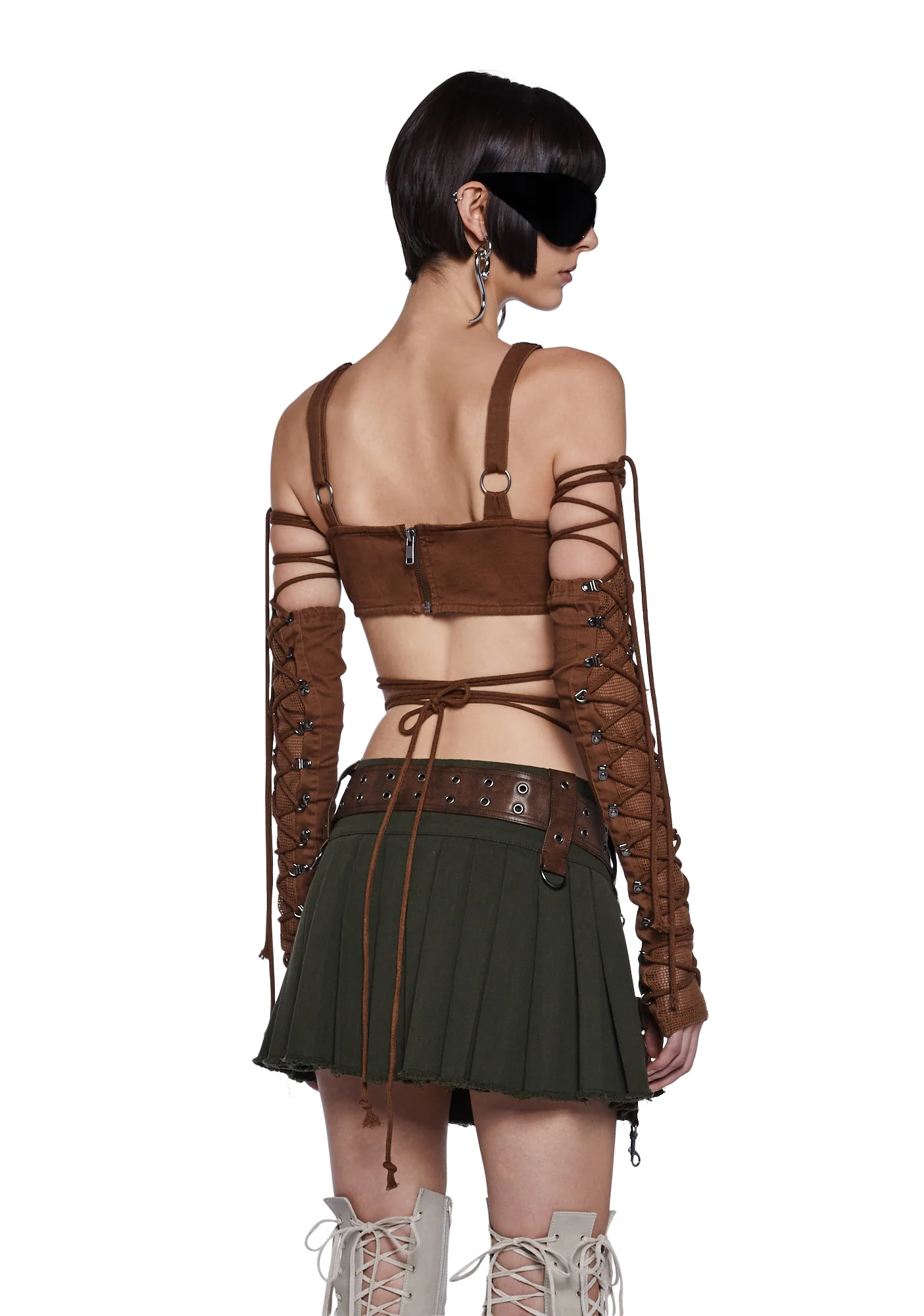 Tempo Lace-Up Bustier And Gloves Set - Image 4
